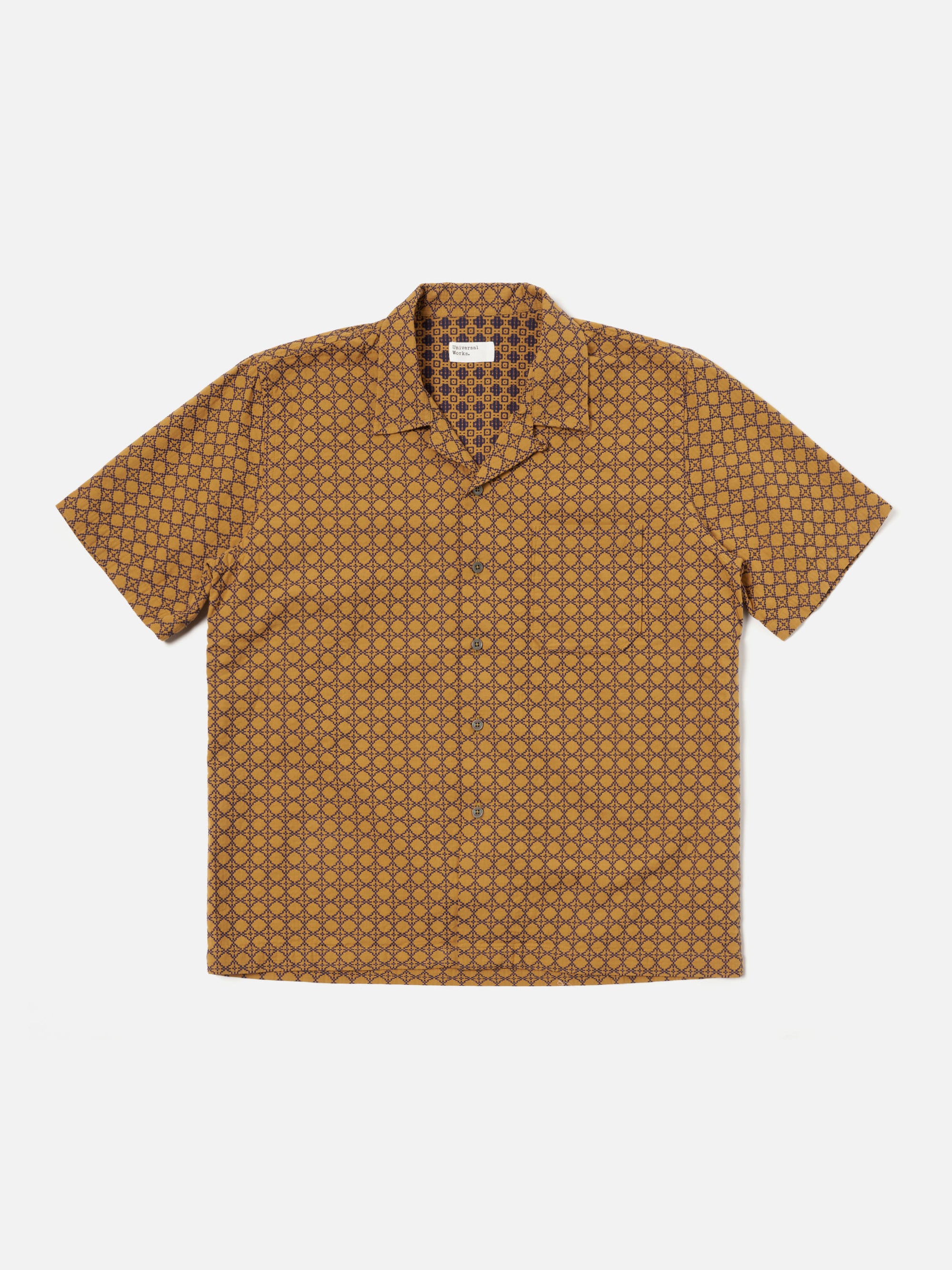 Gold/Navy Rhodes Cotton Road Shirt