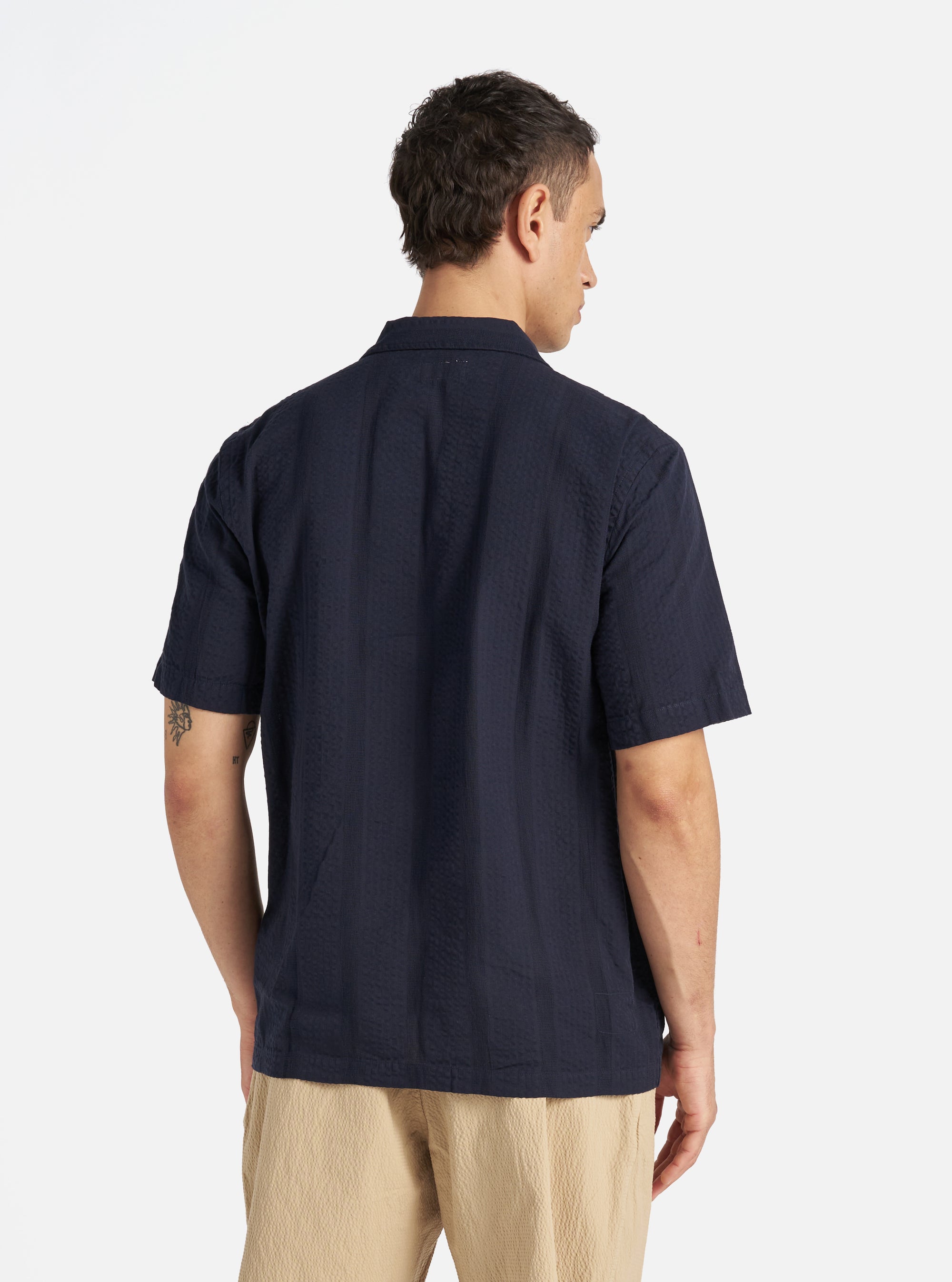 Navy Maui Cotton Sal Road Shirt