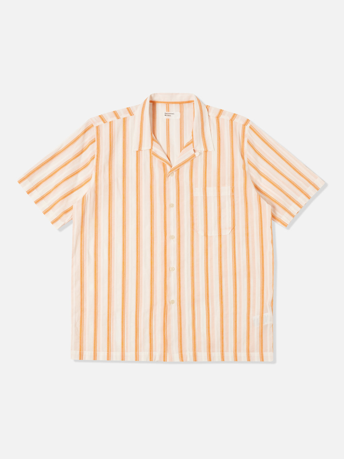 White/Orange Fans Stripe Cotton Road Shirt