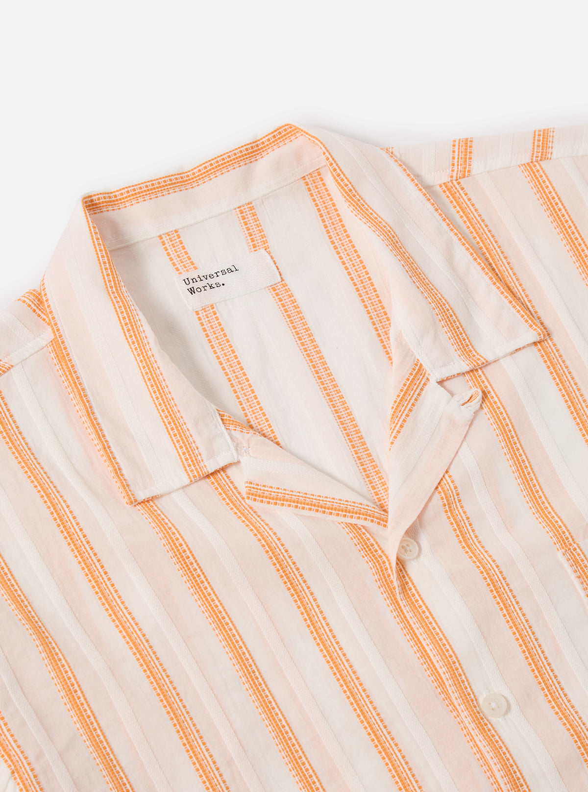 White/Orange Fans Stripe Cotton Road Shirt