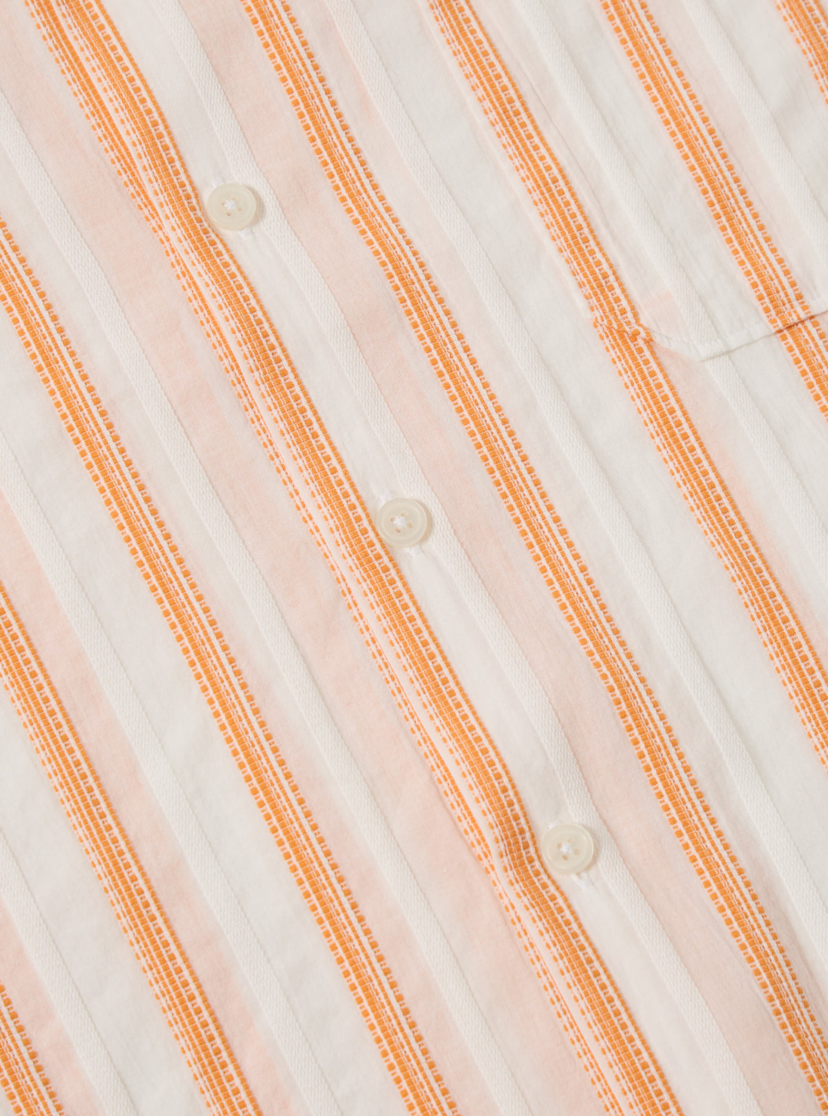 White/Orange Fans Stripe Cotton Road Shirt