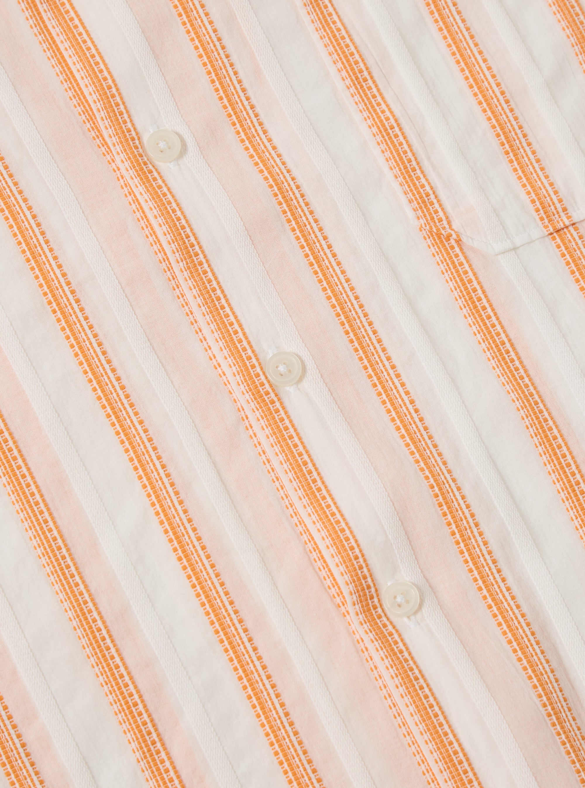 White/Orange Fans Stripe Cotton Road Shirt