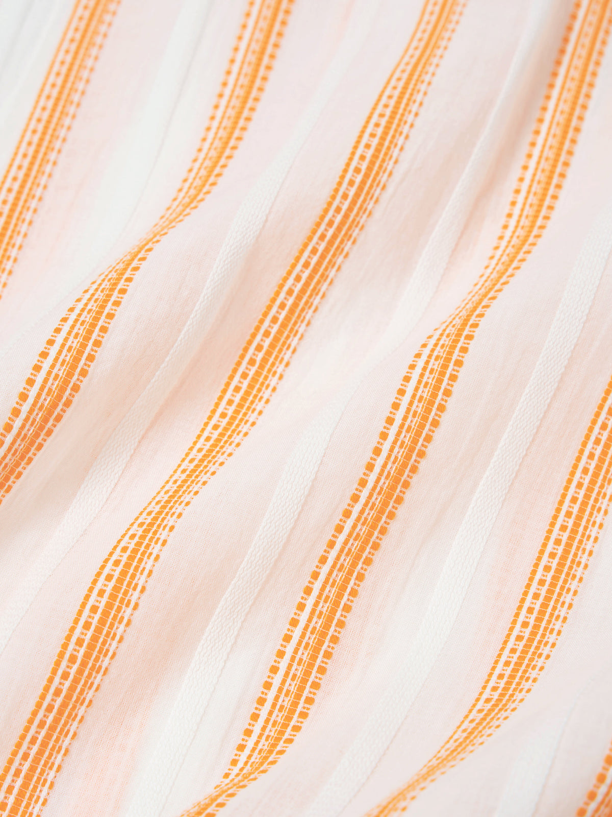 White/Orange Fans Stripe Cotton Road Shirt