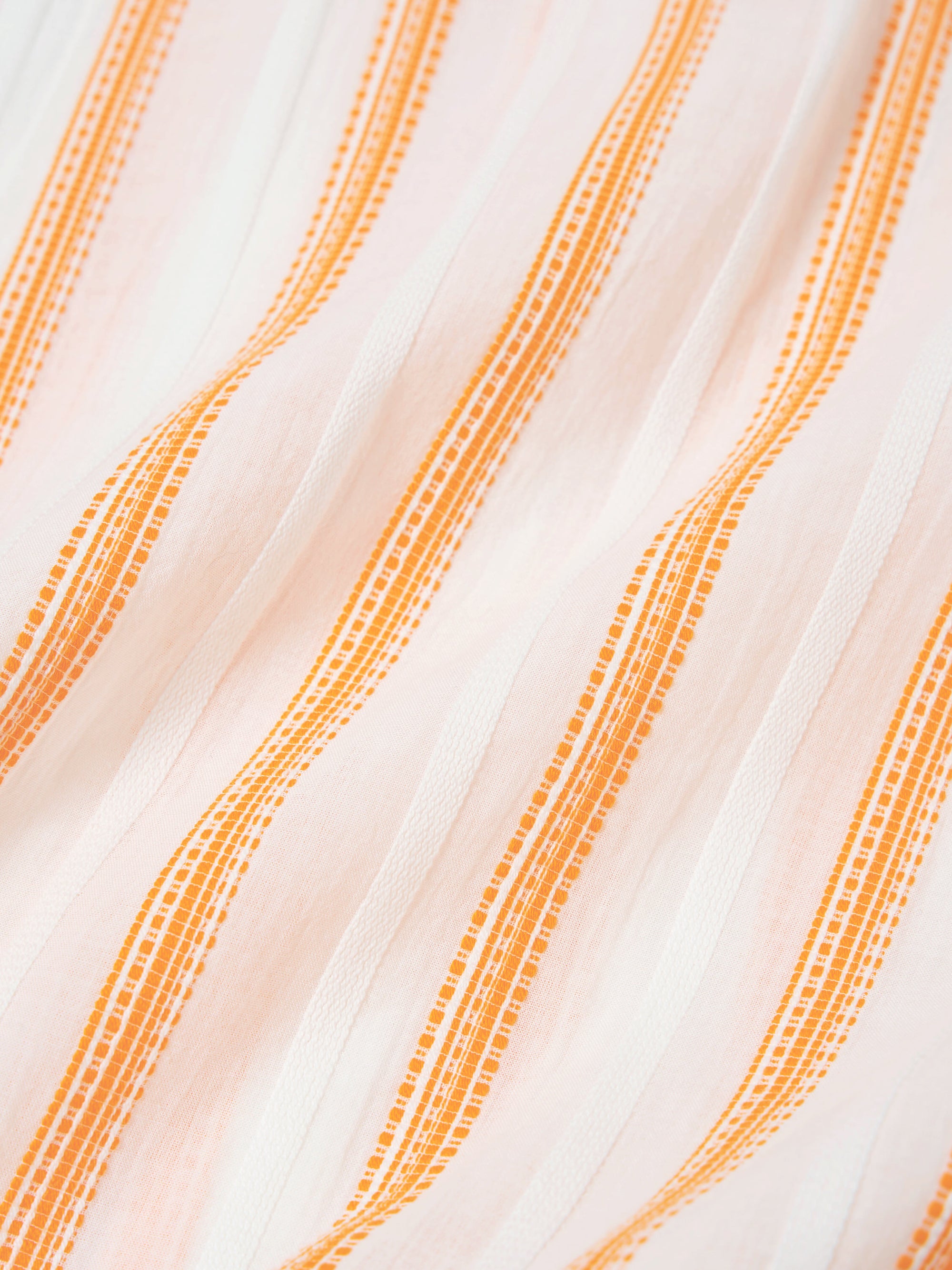 White/Orange Fans Stripe Cotton Road Shirt