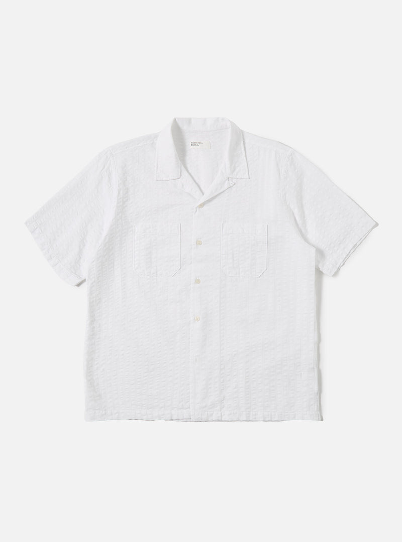 White Kos Self Stripe Sal Road Shirt