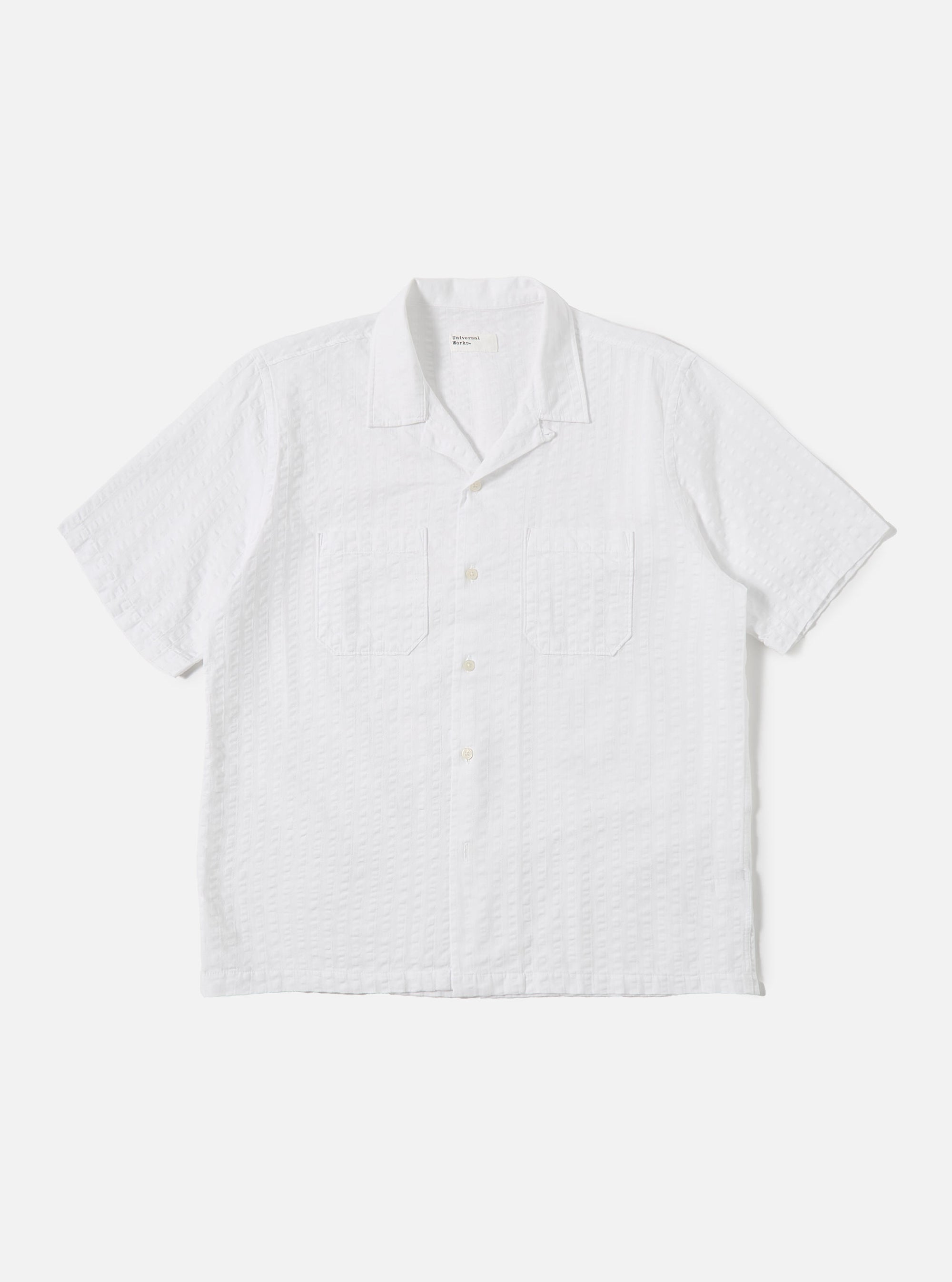 White Kos Self Stripe Sal Road Shirt