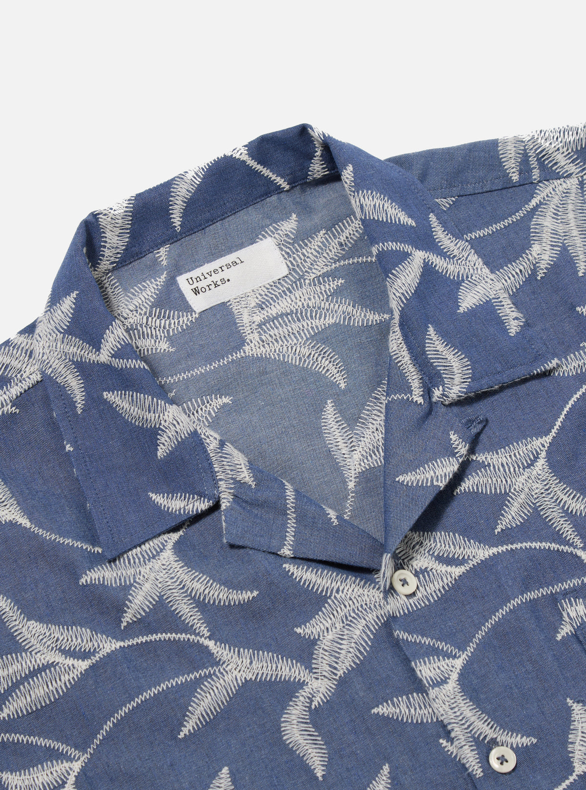 Indigo Summer Jungle Cotton Road Shirt
