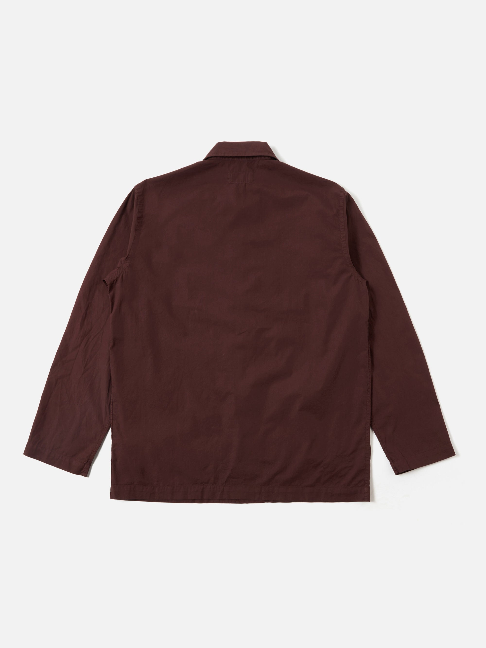 Rich Brown Organic Fine Poplin Bakers Overshirt