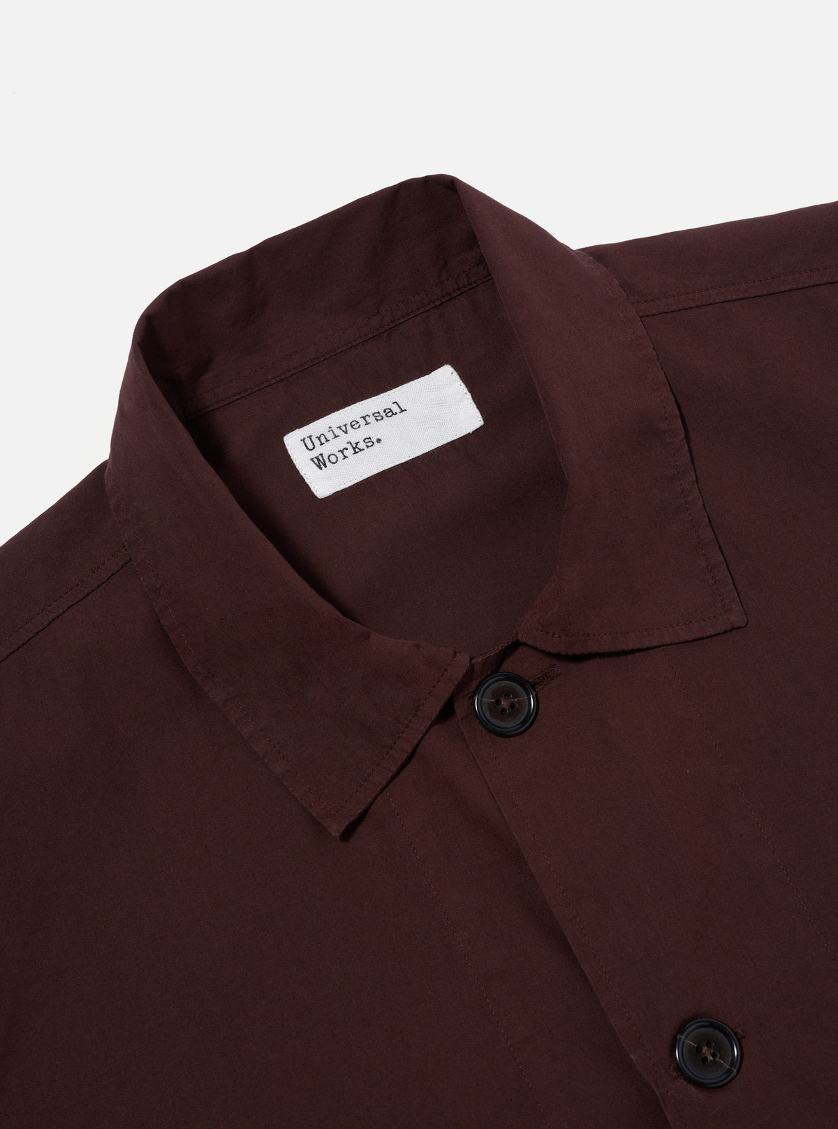 Rich Brown Organic Fine Poplin Bakers Overshirt