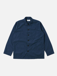 Navy Organic Fine Poplin Bakers Overshirt