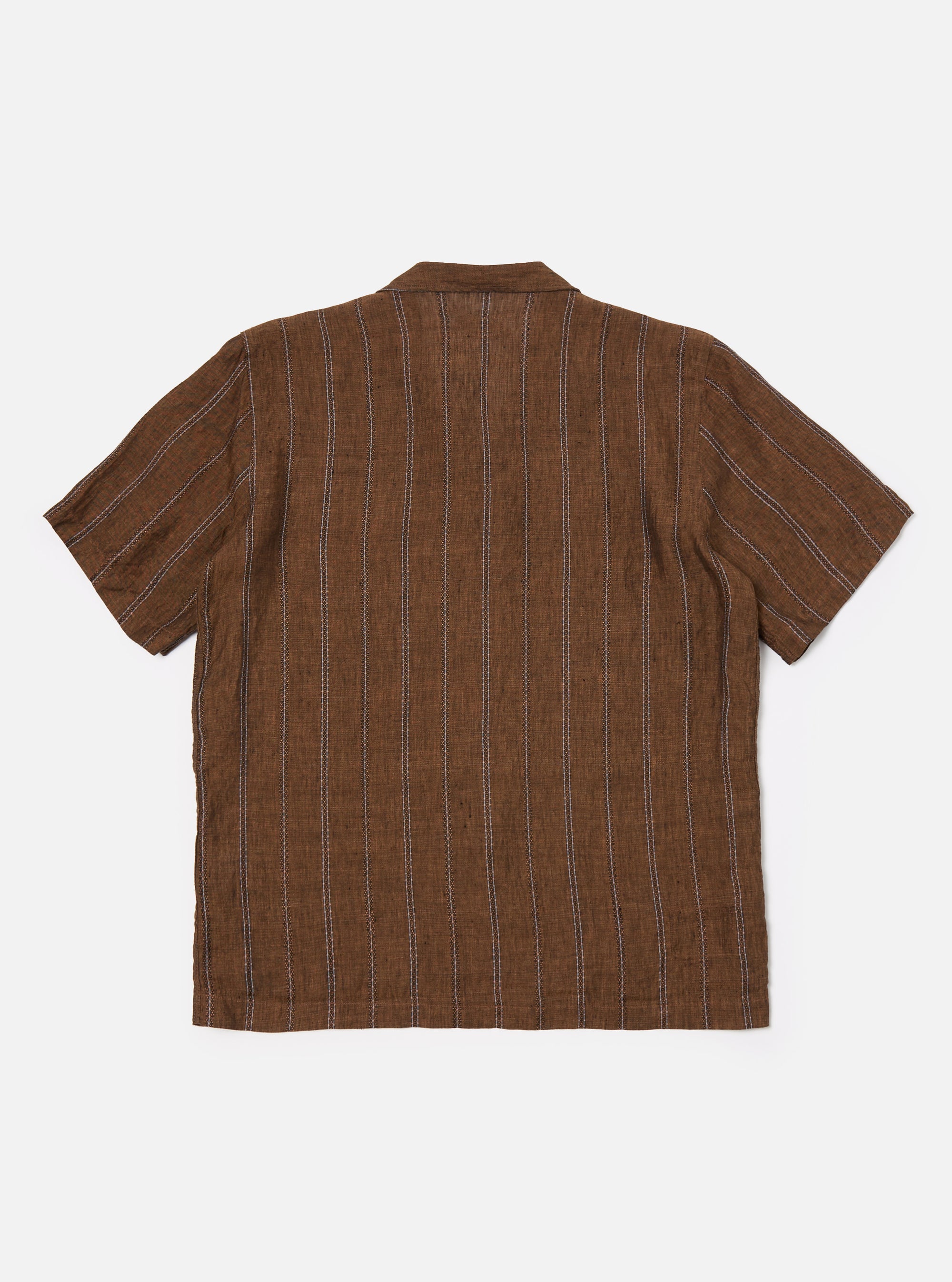 Brown Stripe Linen Road Shirt