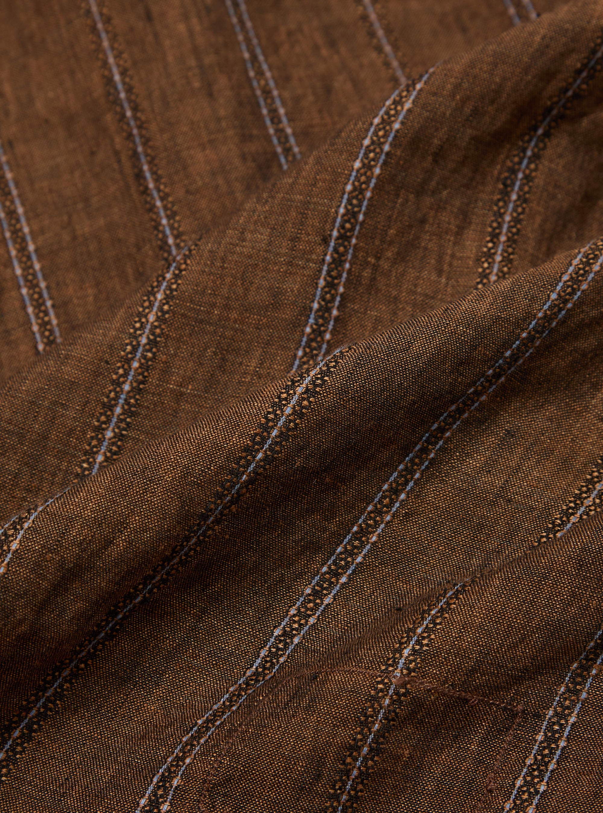 Brown Stripe Linen Road Shirt