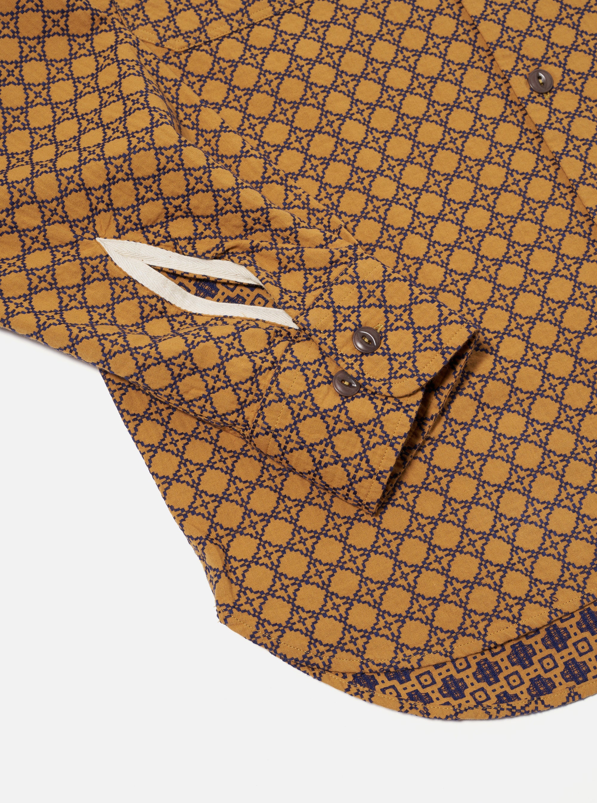 Gold/Navy Rhodes Cotton Work Shirt
