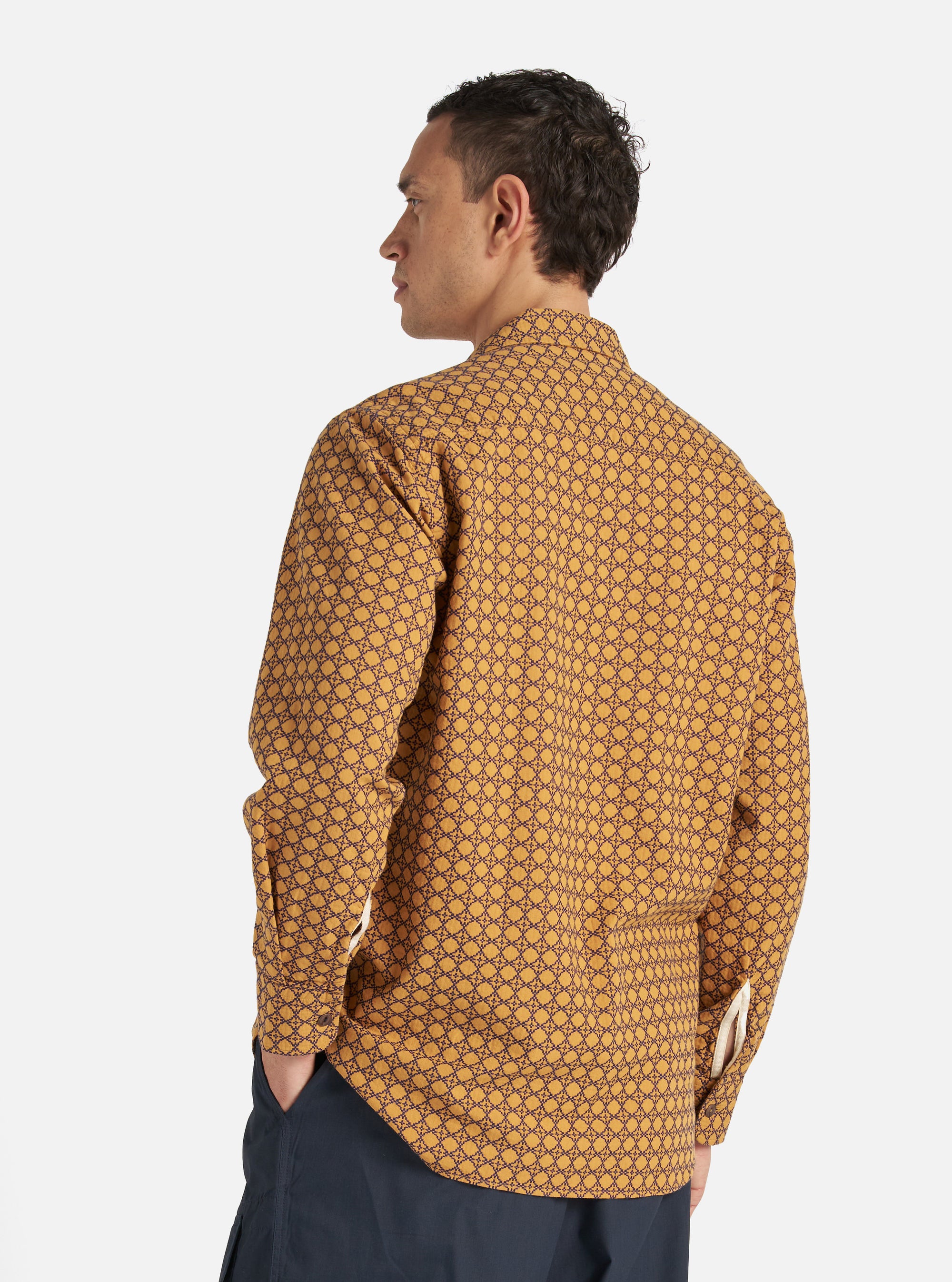 Gold/Navy Rhodes Cotton Work Shirt