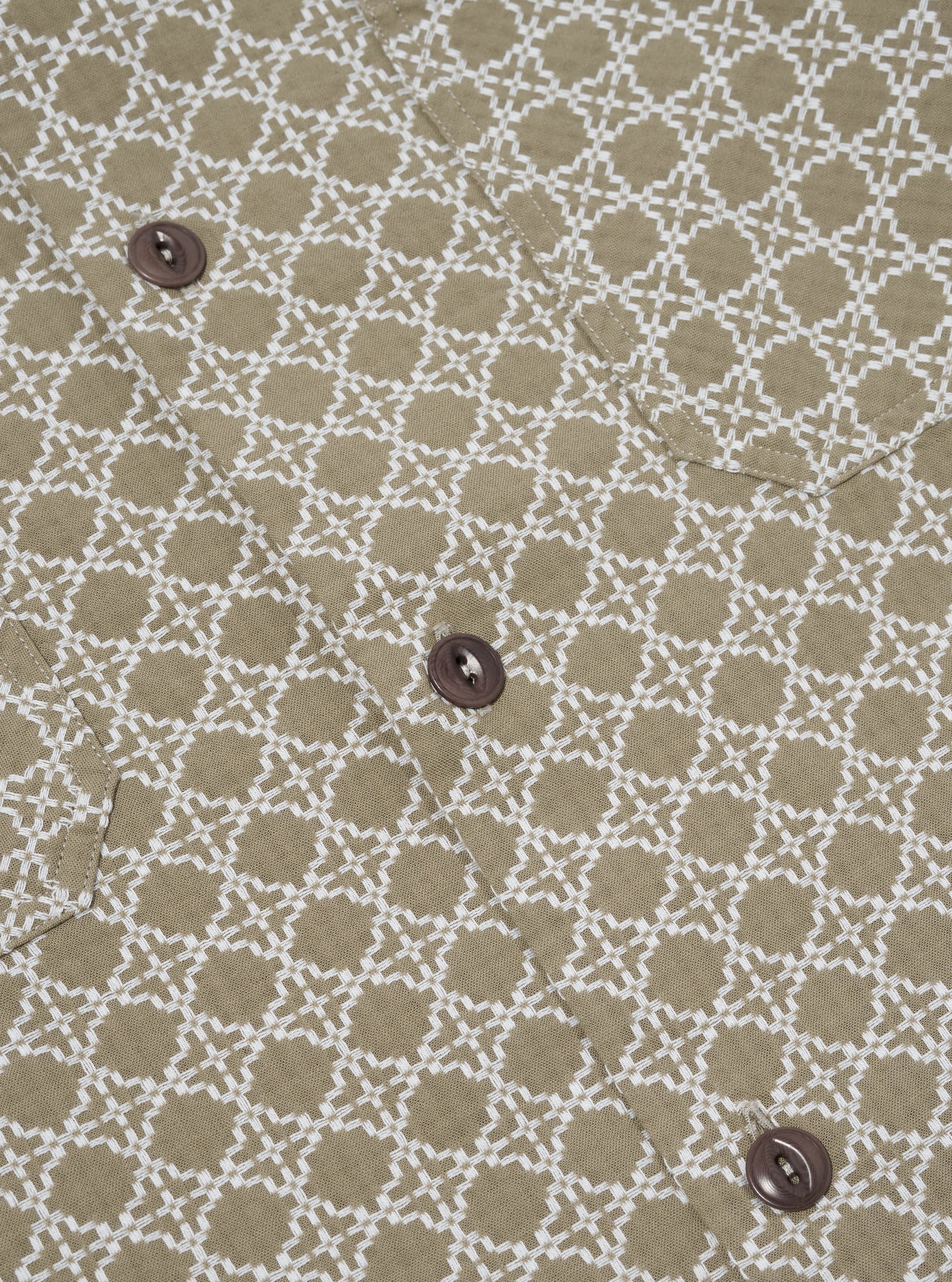 Sand/White Rhodes Cotton Work Shirt