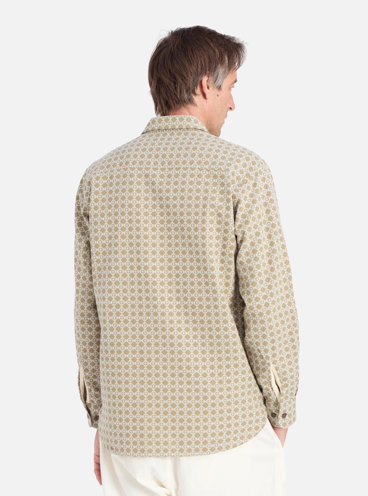Sand/White Rhodes Cotton Work Shirt