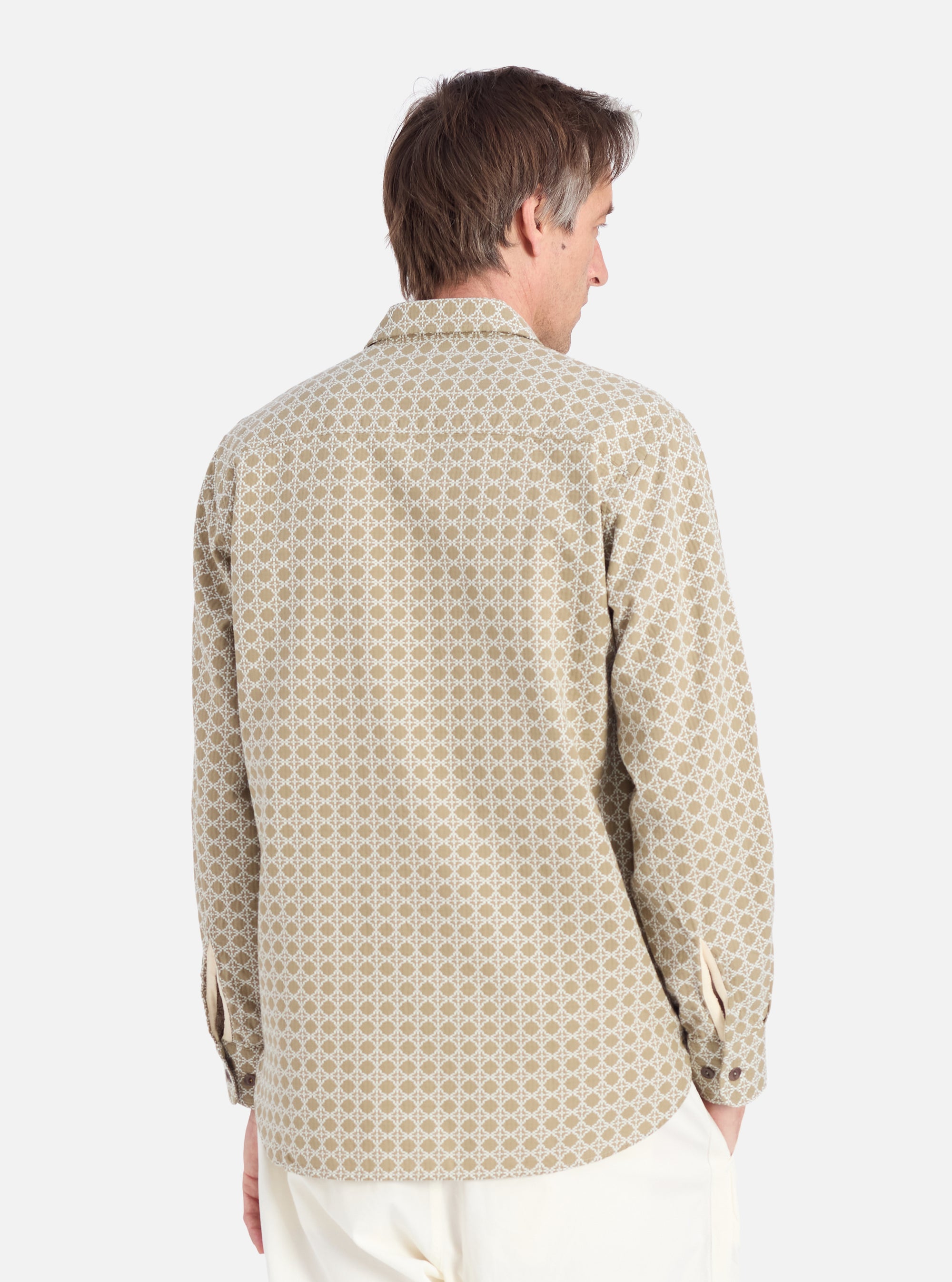 Sand/White Rhodes Cotton Work Shirt