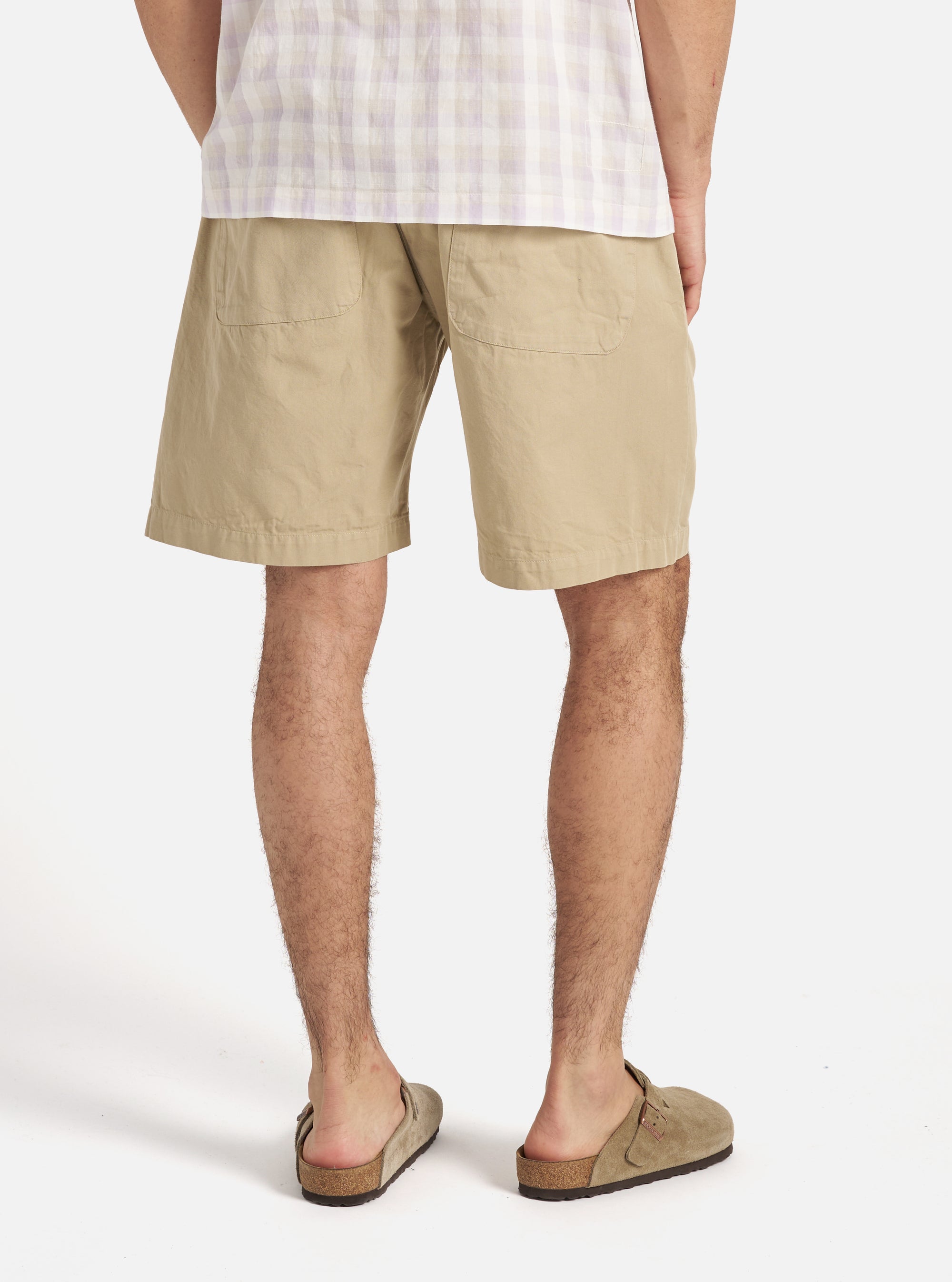 Sand Kelly Cotton Simple Short