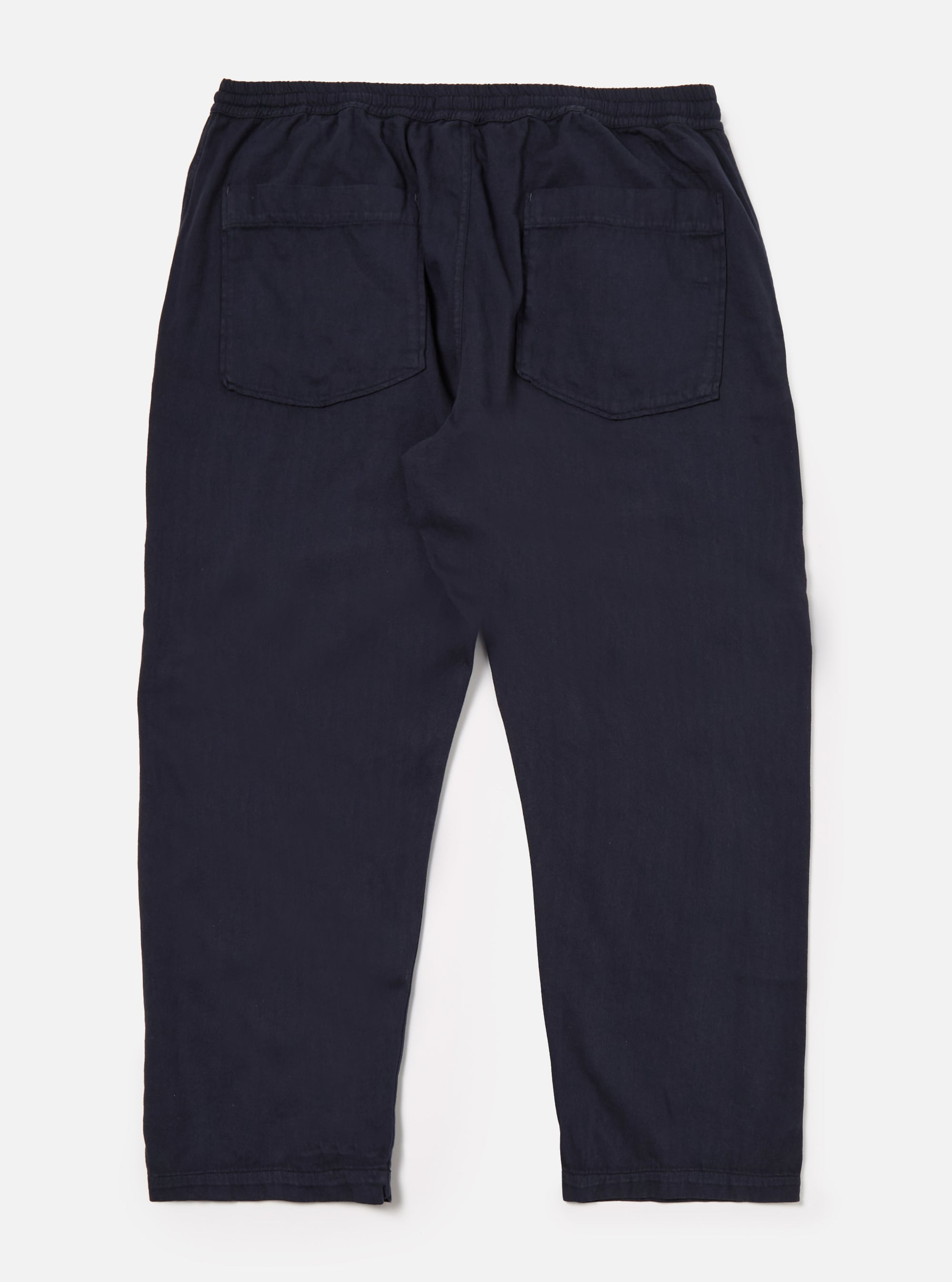 Dark Navy Herringbone Cotton Hi Water Trouser