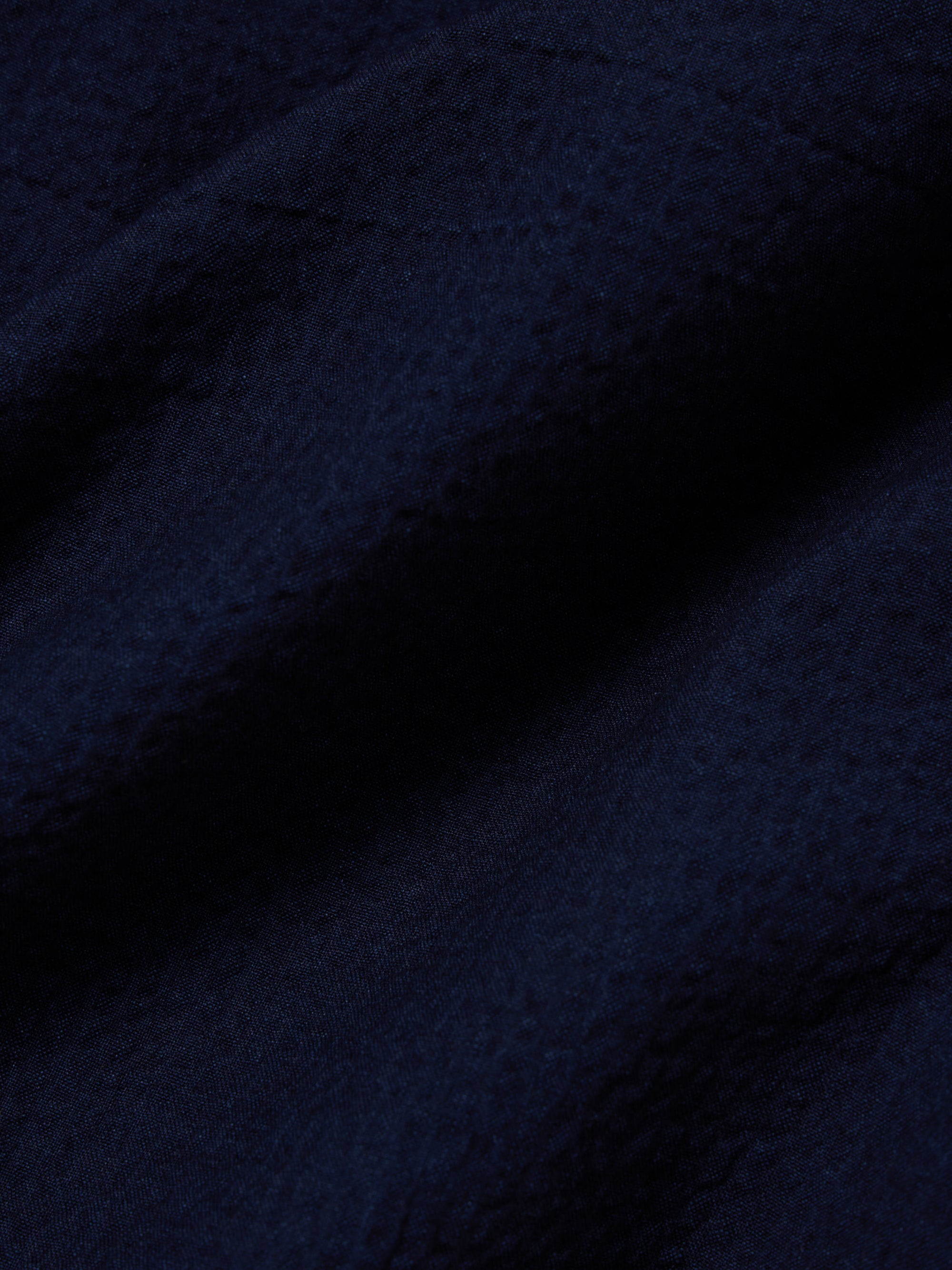 Washed Indigo Seersucker Simple Short