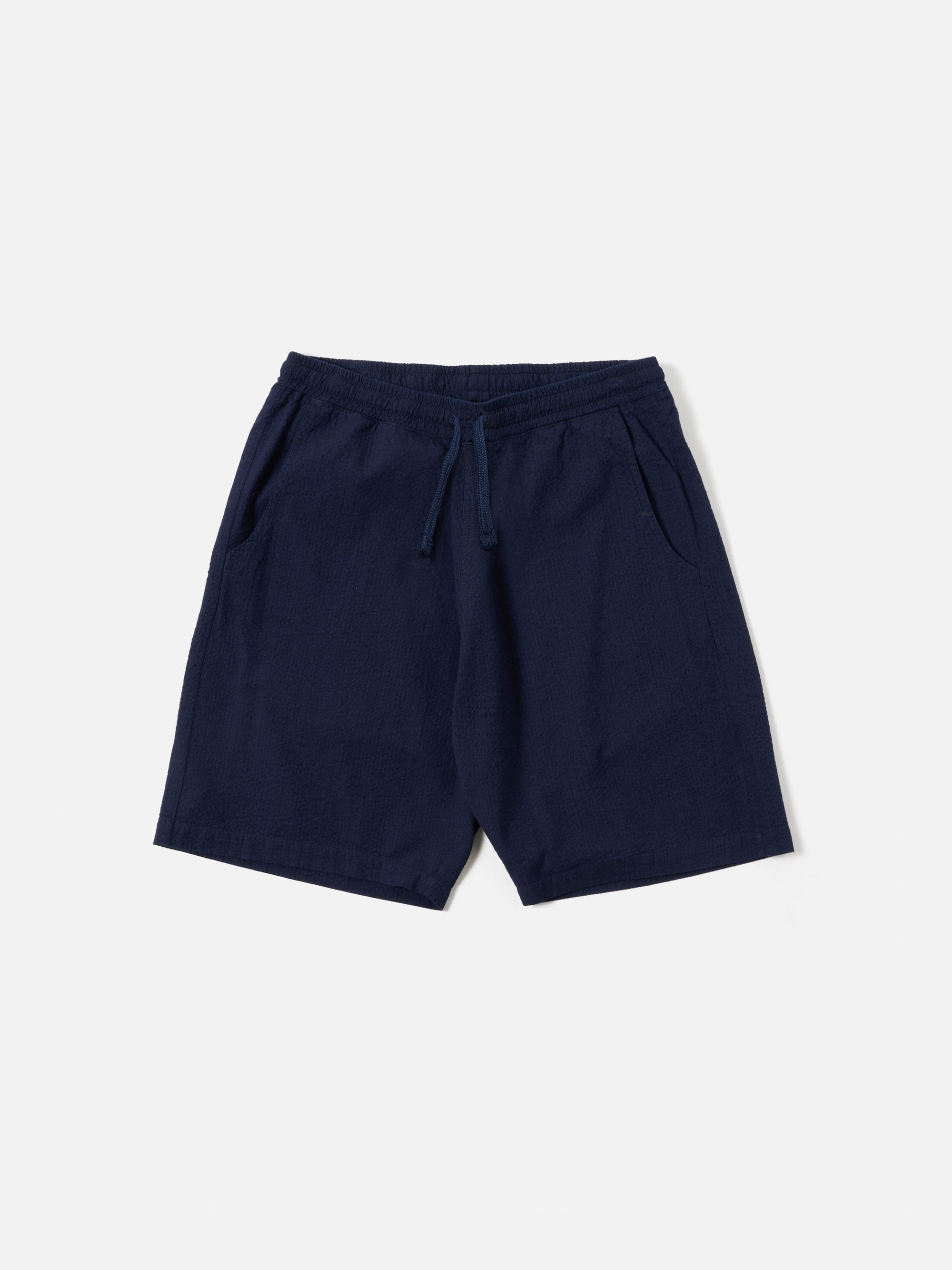 Washed Indigo Seersucker Simple Short