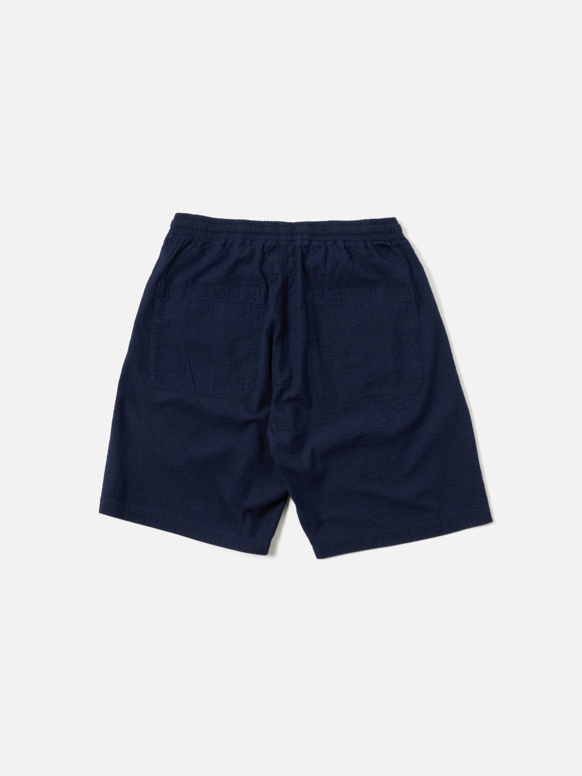 Washed Indigo Seersucker Simple Short