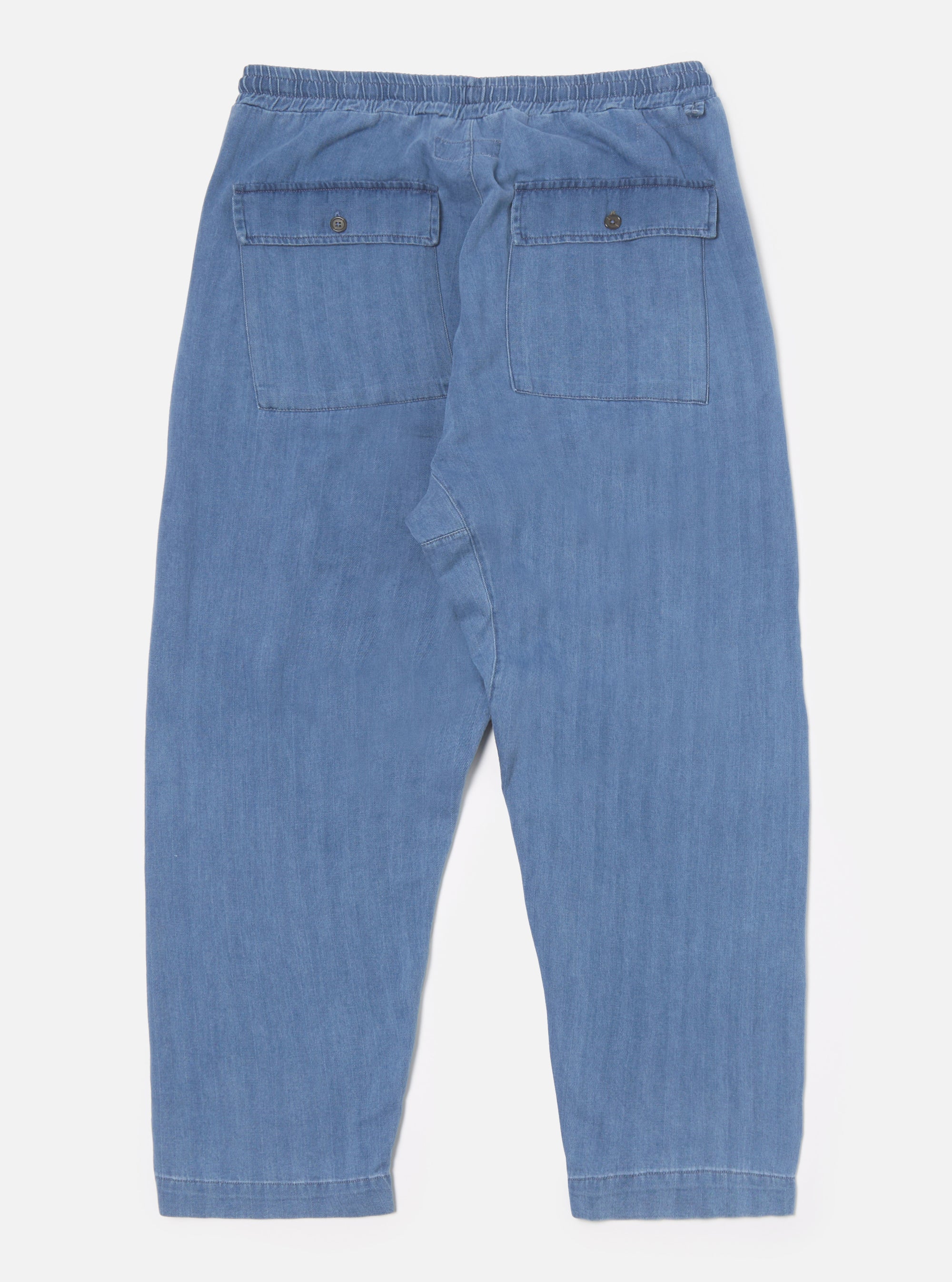 Washed Indigo Herringbone Denim Braga Pant