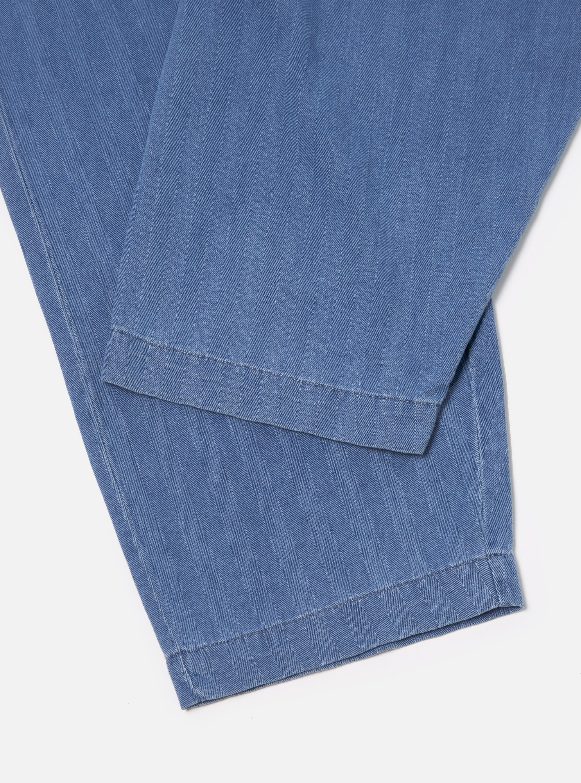 Washed Indigo Herringbone Denim Braga Pant