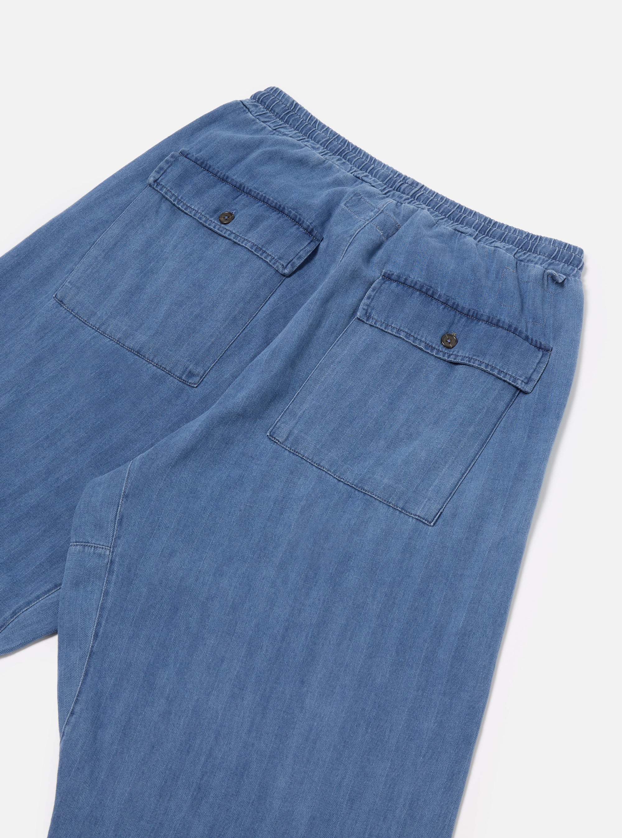 Washed Indigo Herringbone Denim Braga Pant