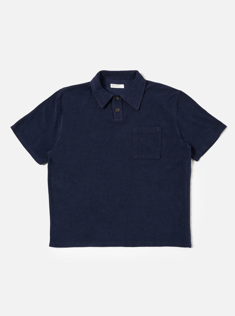 Bright Navy Light Weight Terry Newlyn Polo