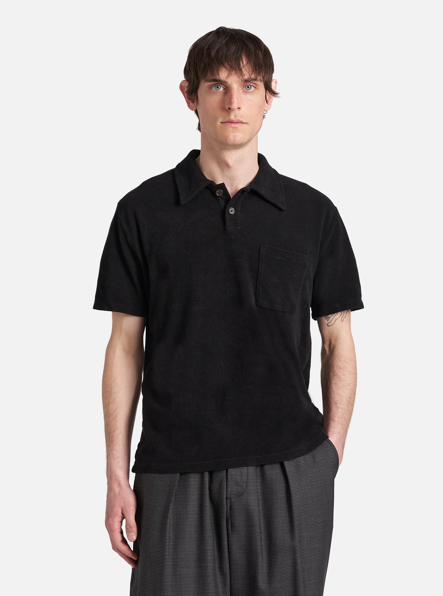 Black Light Weight Terry Newlyn Polo