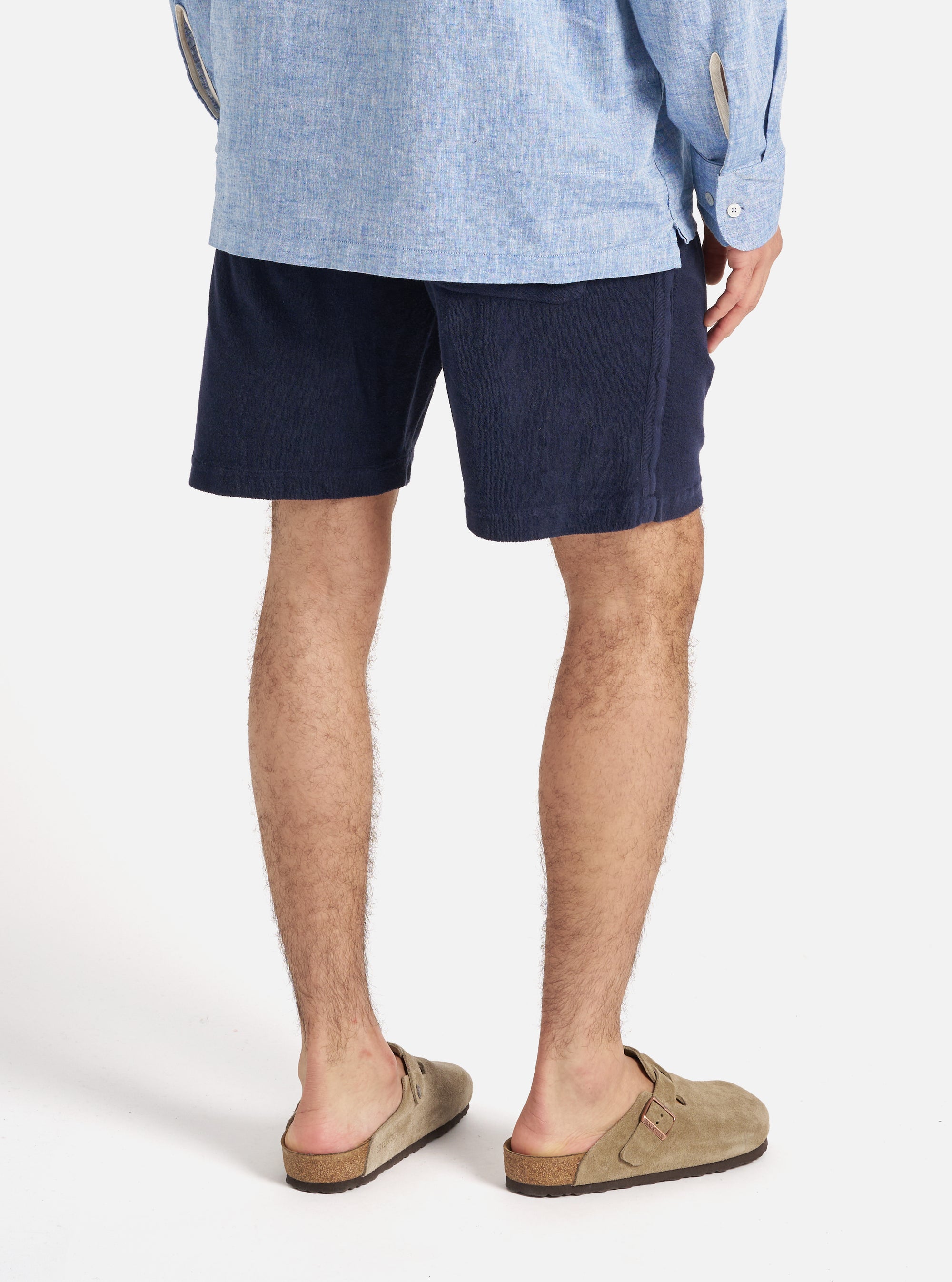 Bright Navy Light Weight Terry Simple Short