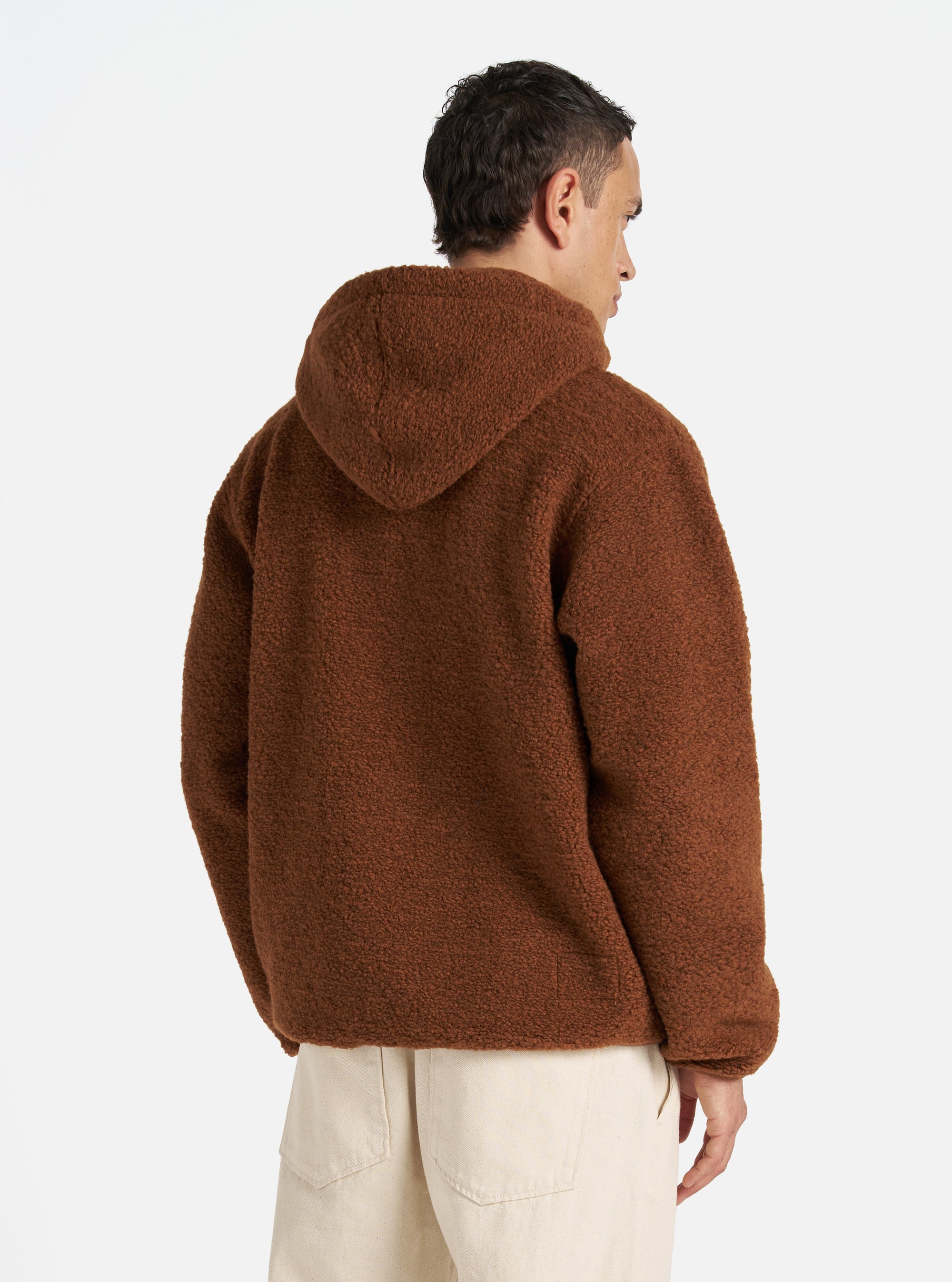 Brown Alvar Fleece Travel Hoodie