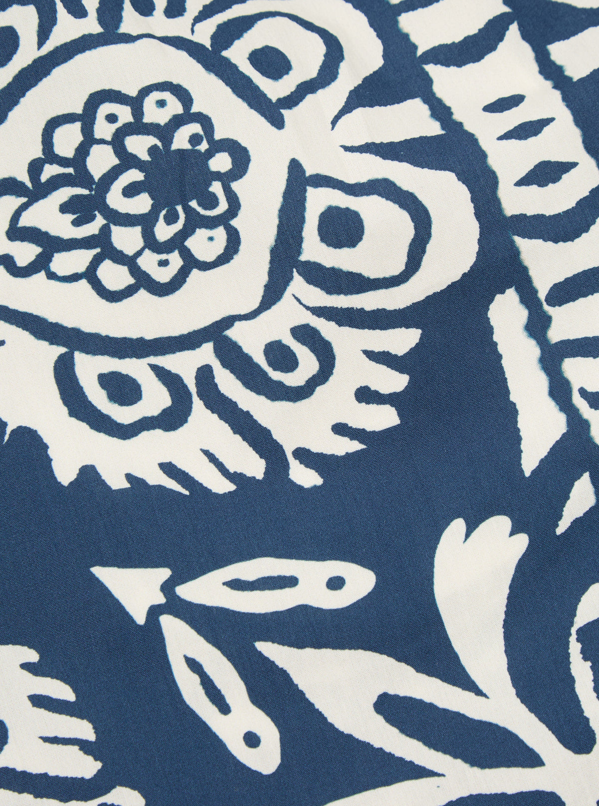 Navy Island Print Cotton Action Short