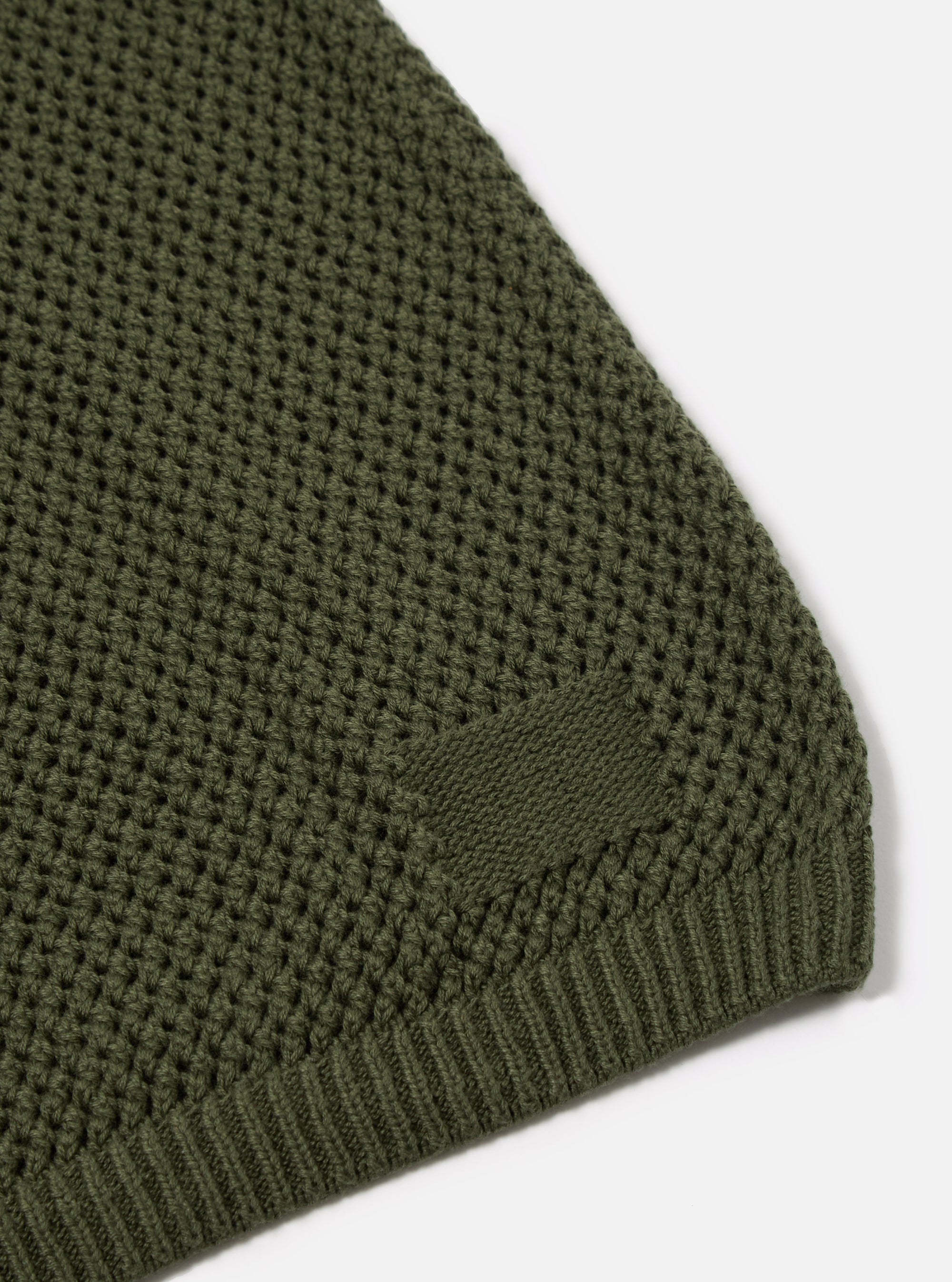 Olive Open Knit S/S Knit Shirt