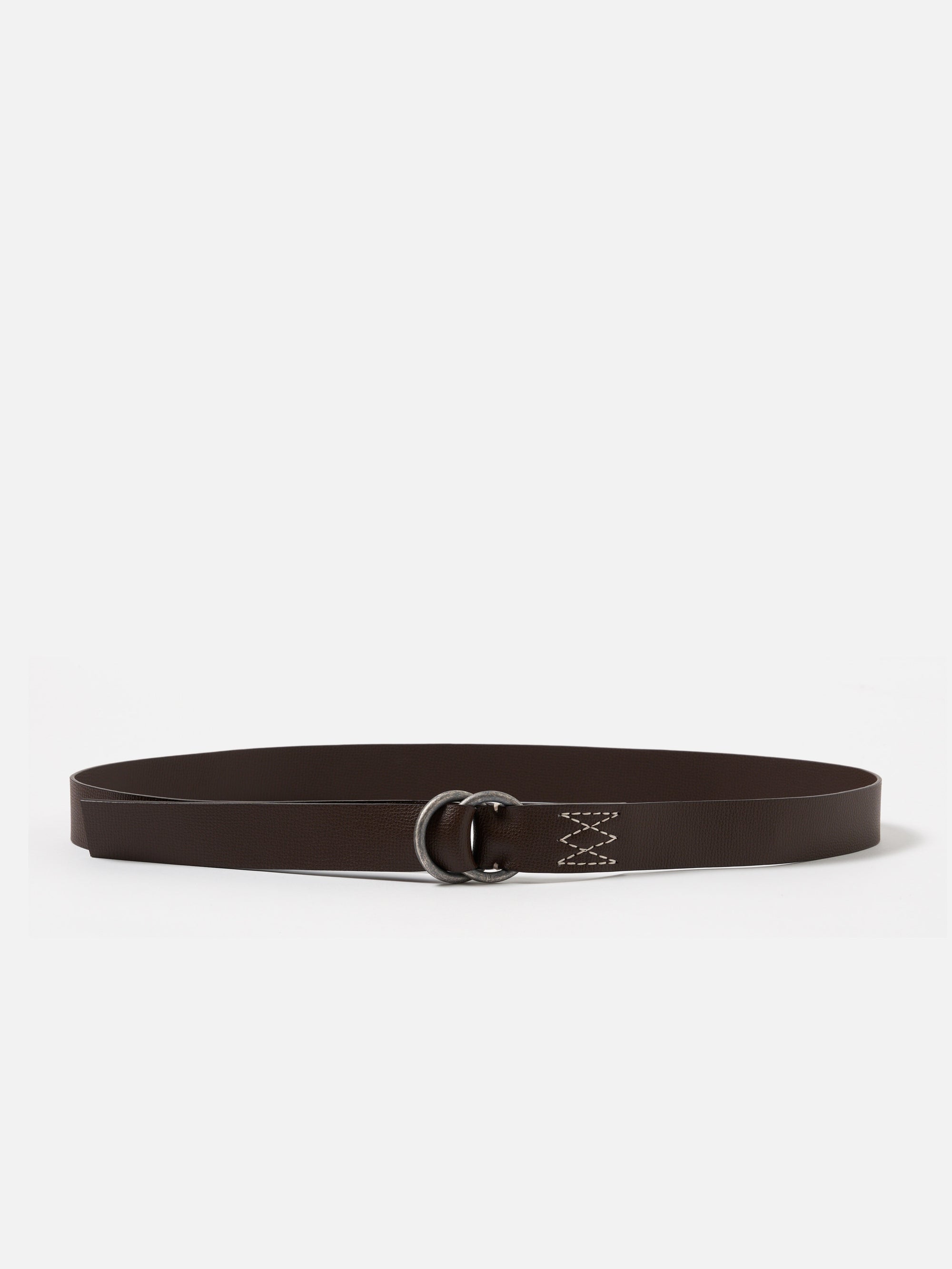 Brown Leather O Ring Belt