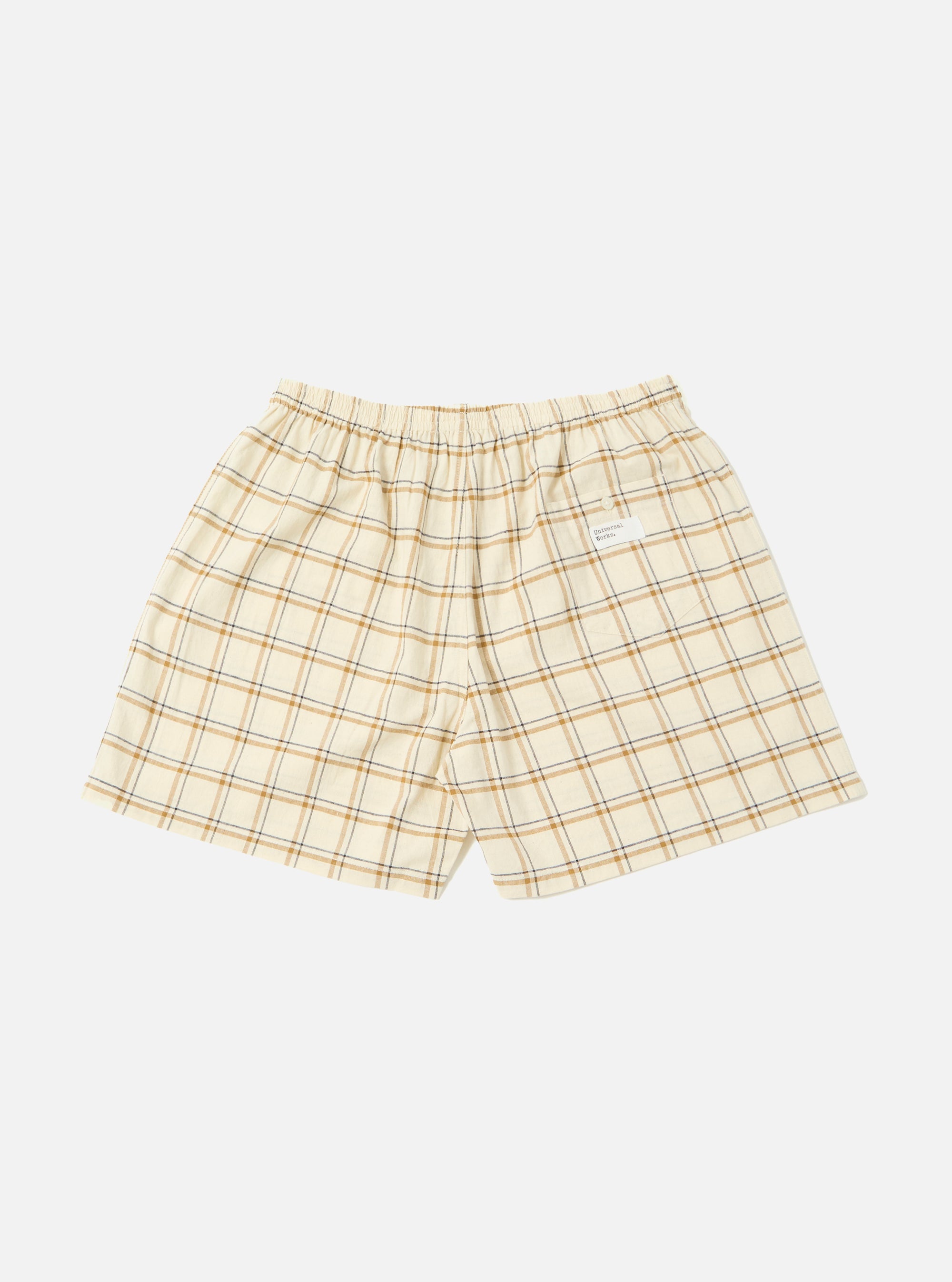 Ecru PJ Plaid Boxer Short