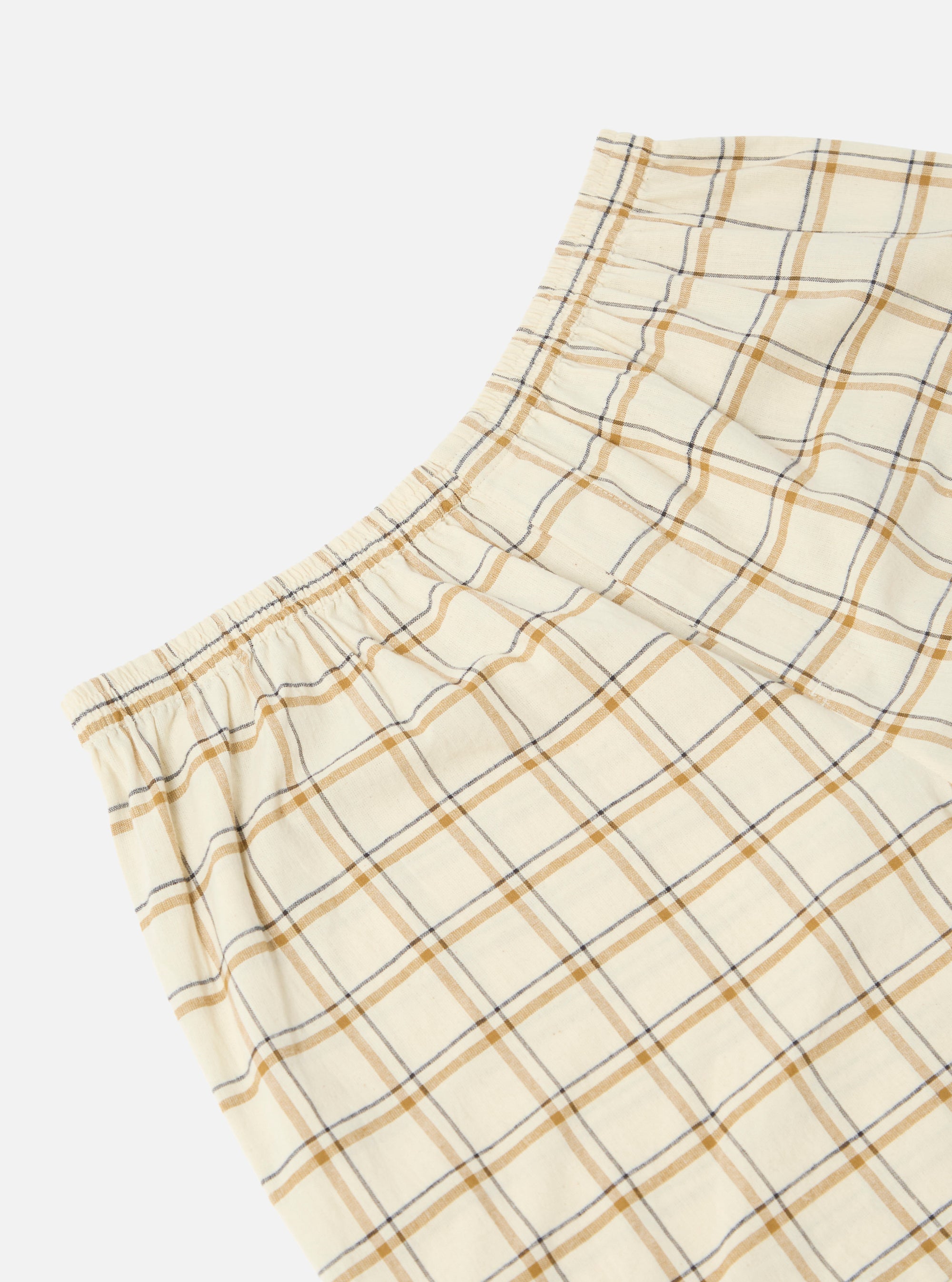 Ecru PJ Plaid Boxer Short