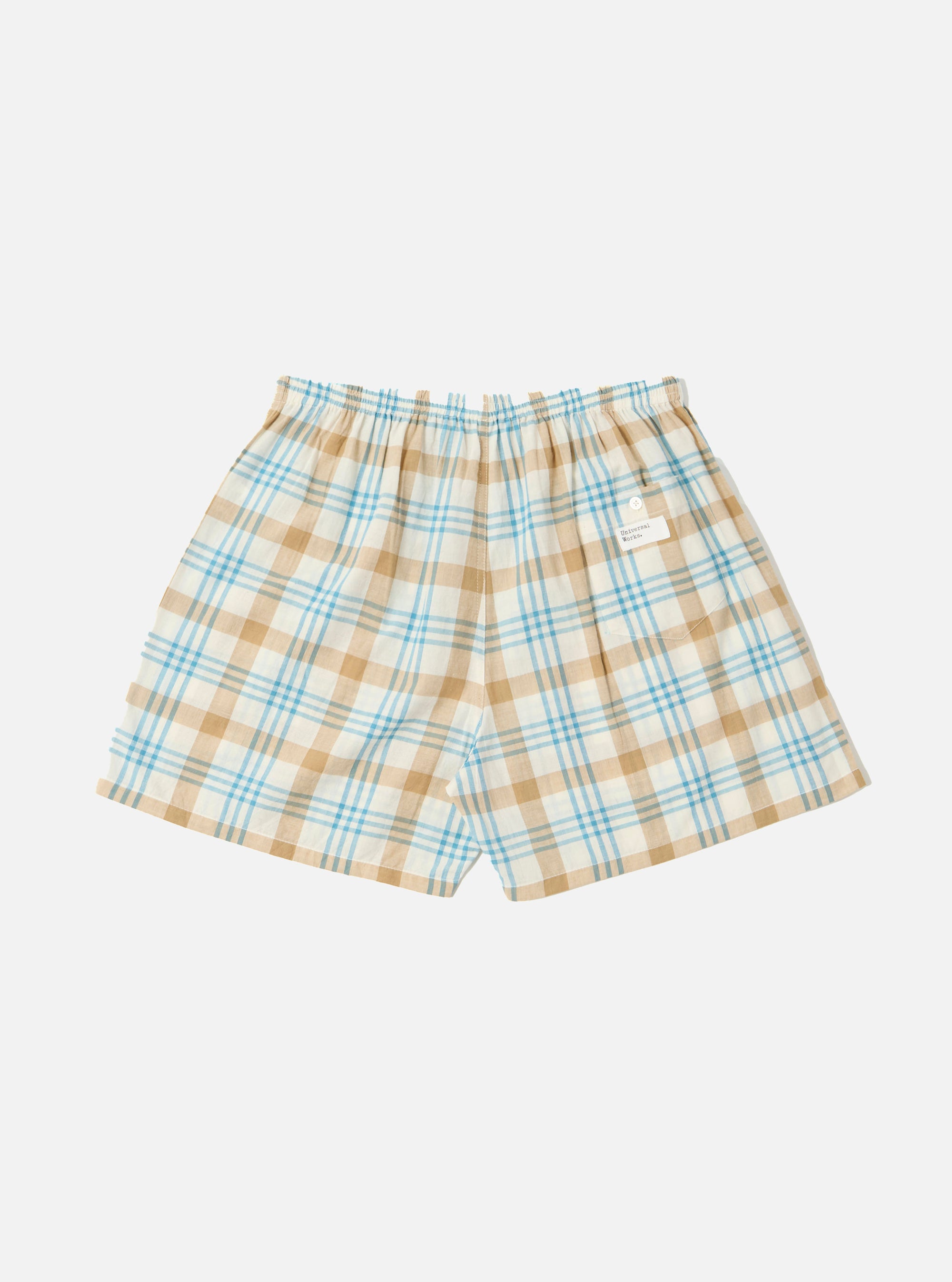 Ecru Madras Check Boxer Short