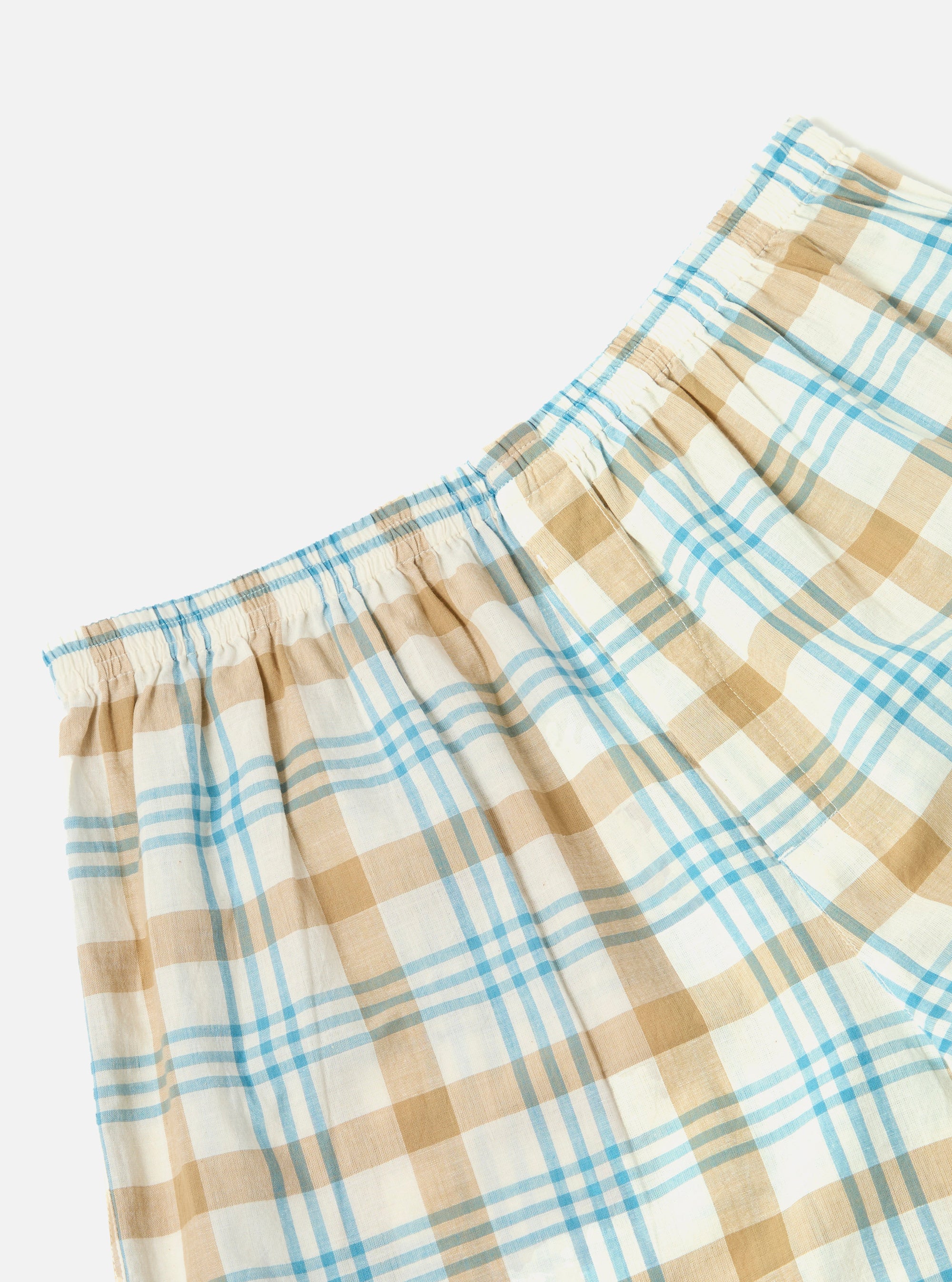 Ecru Madras Check Boxer Short