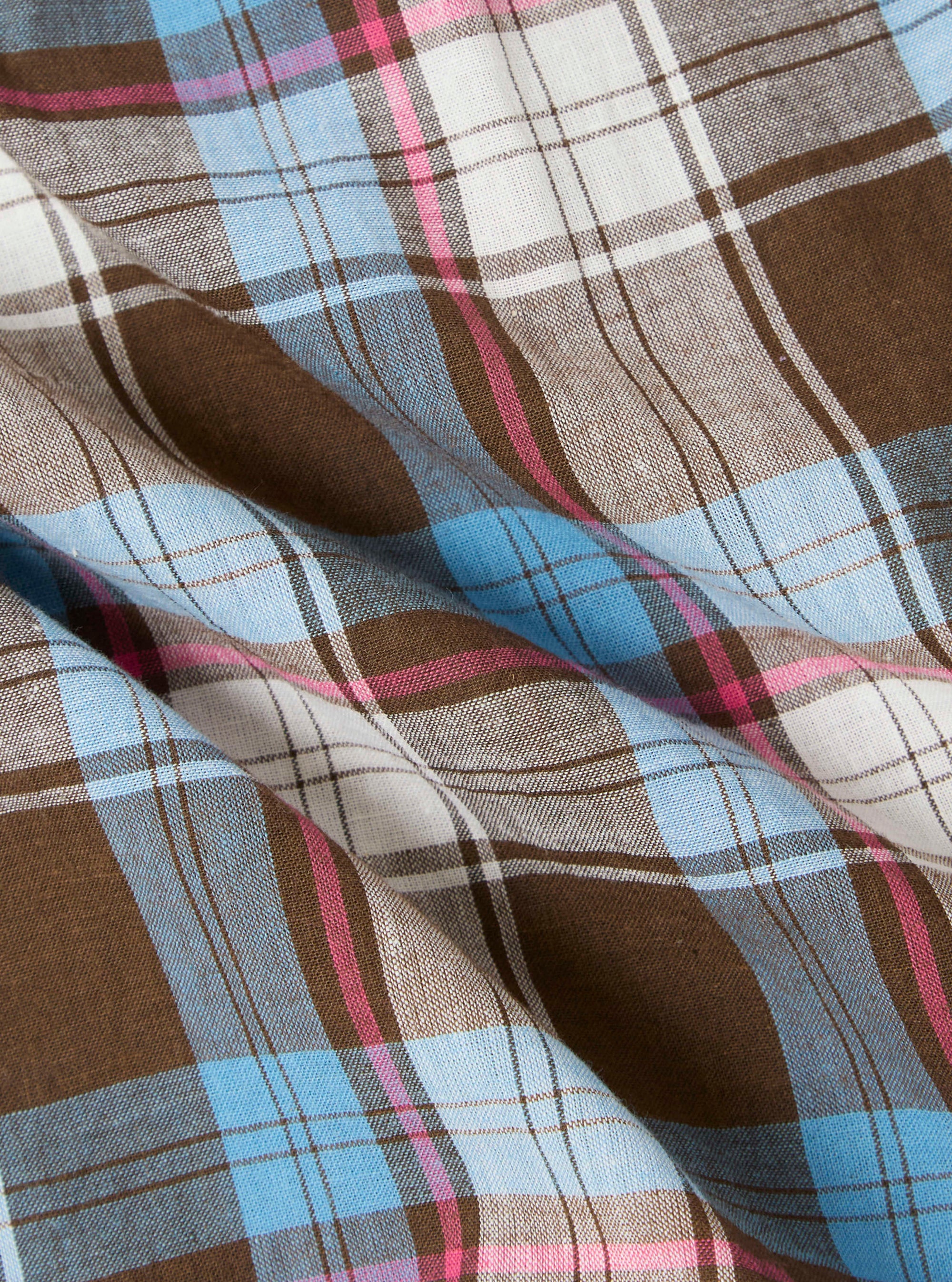 Blue/Brown Check 3 Boxer Short