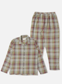 Green Kip Check Long Pyjama Set