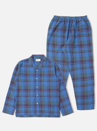 Blue Kip Check Long Pyjama Set