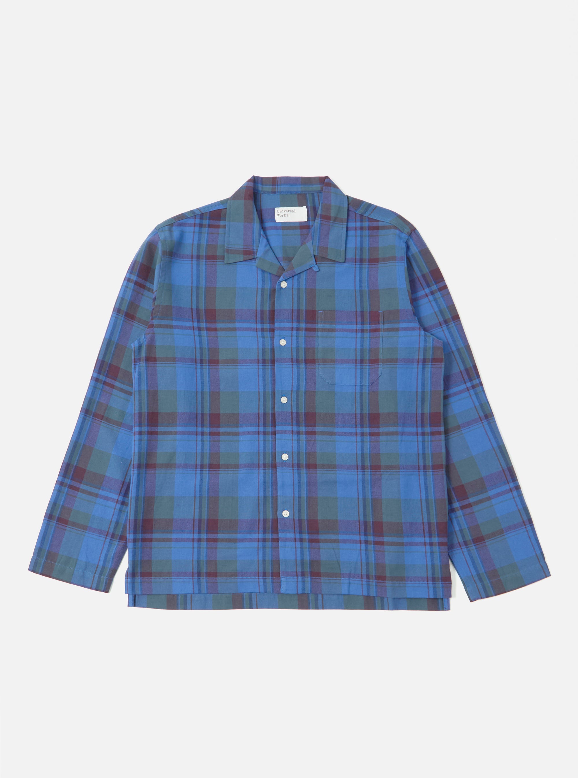 Blue Kip Check Long Pyjama Set