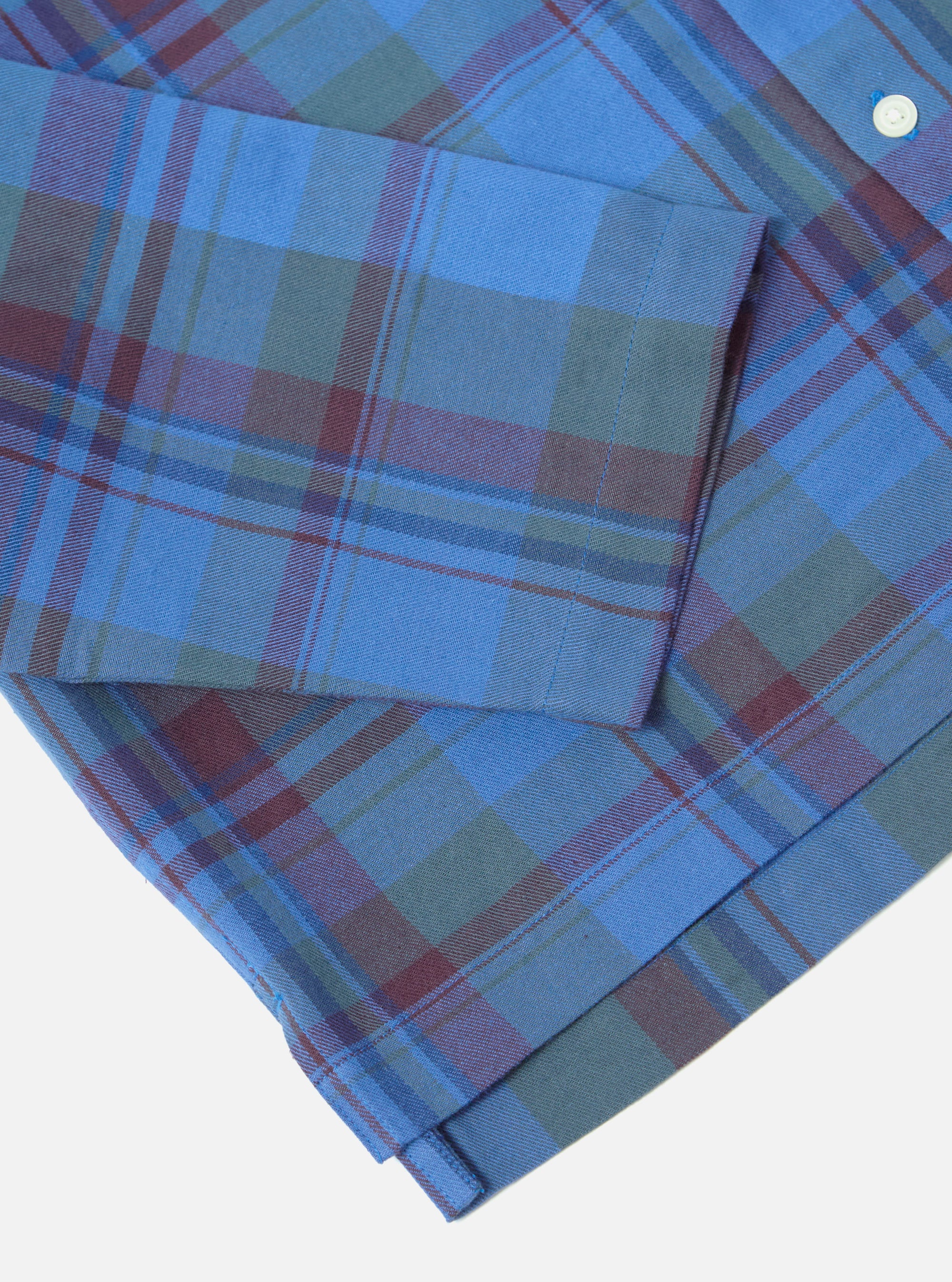 Blue Kip Check Long Pyjama Set