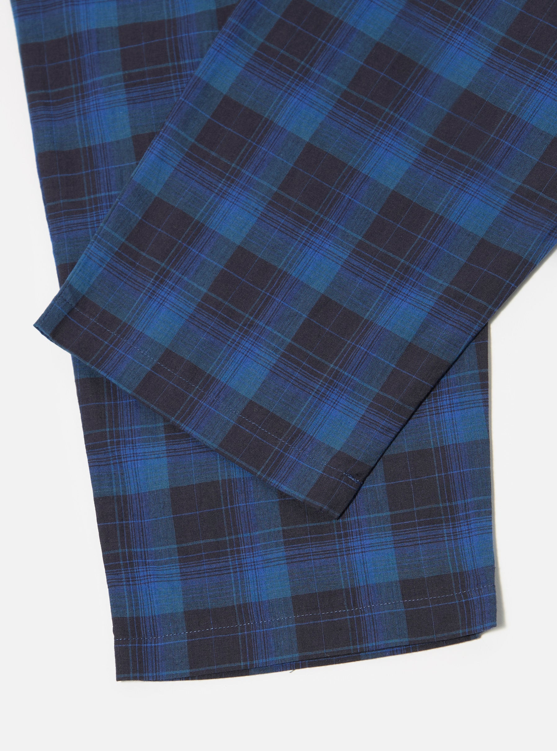 Navy/Blue Check Long Pyjama Set