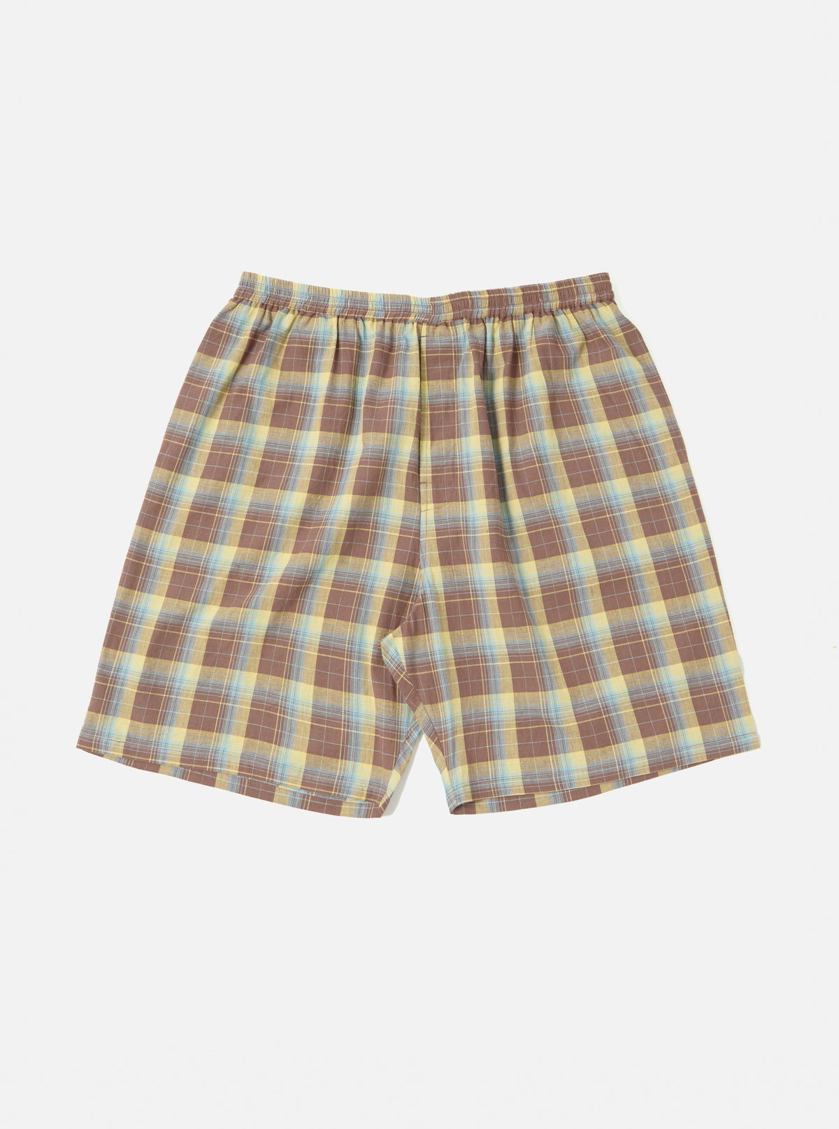 Yellow/Brown Check Short Pyjama Set