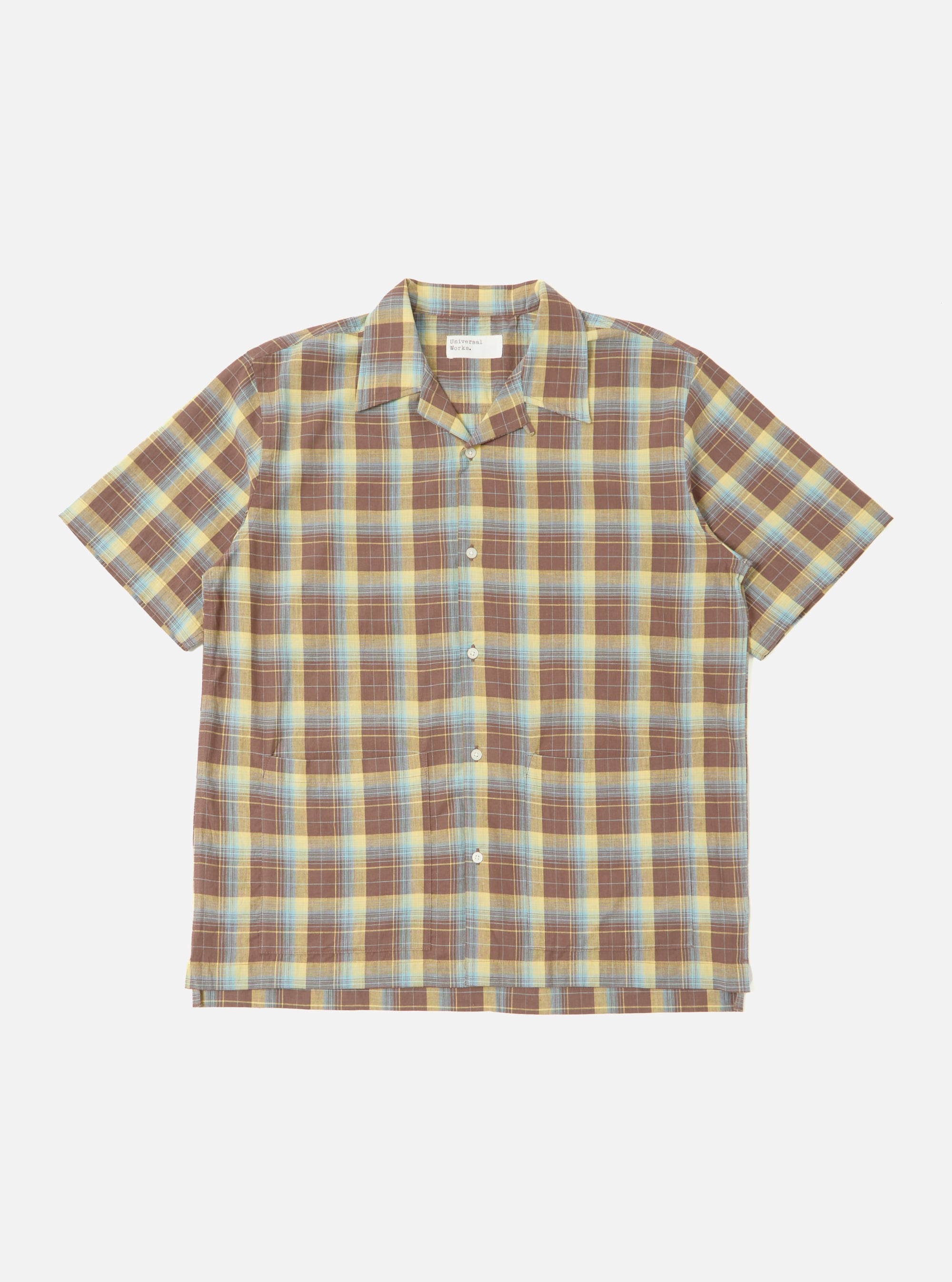 Yellow/Brown Check Short Pyjama Set