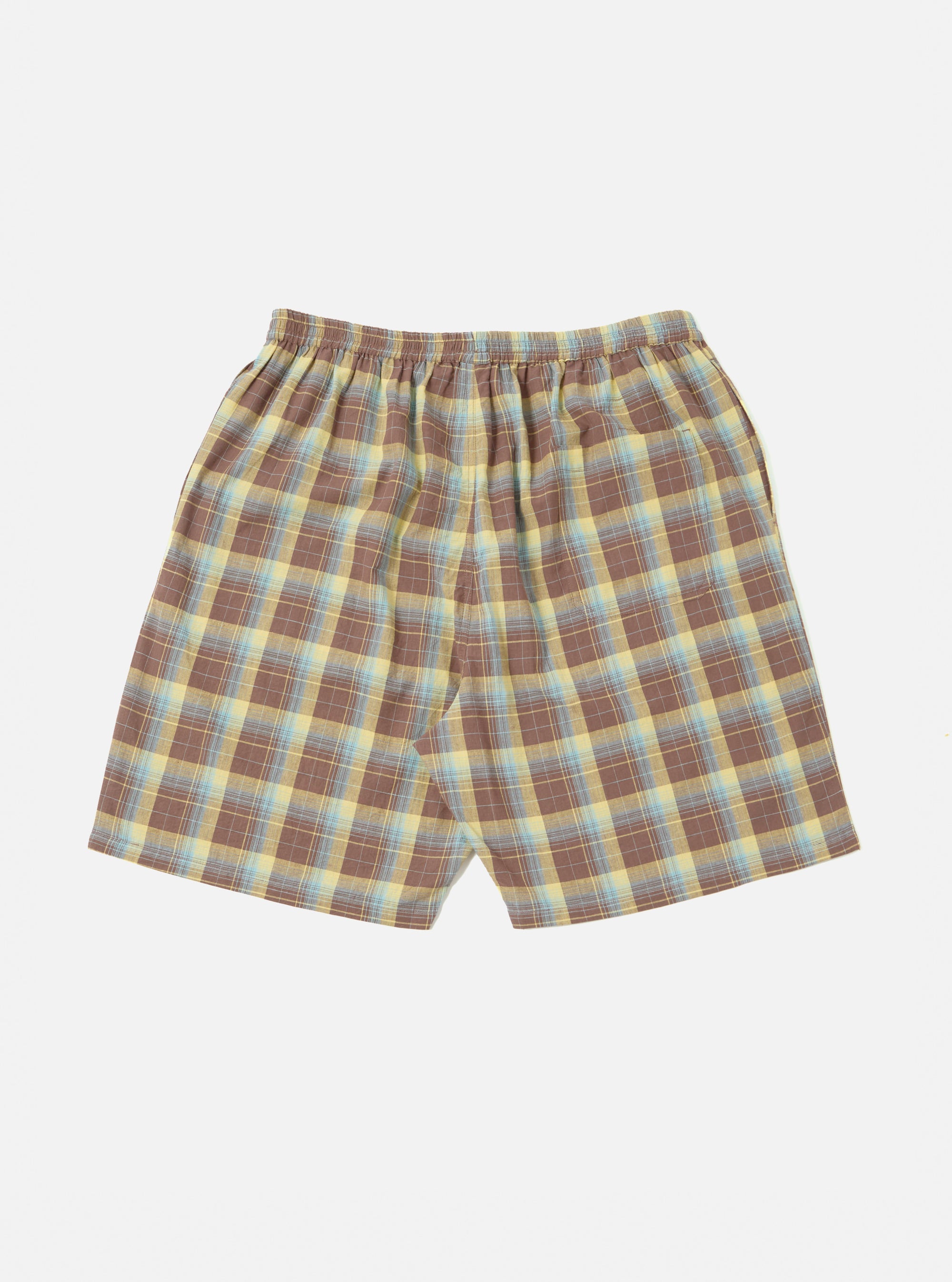 Yellow/Brown Check Short Pyjama Set