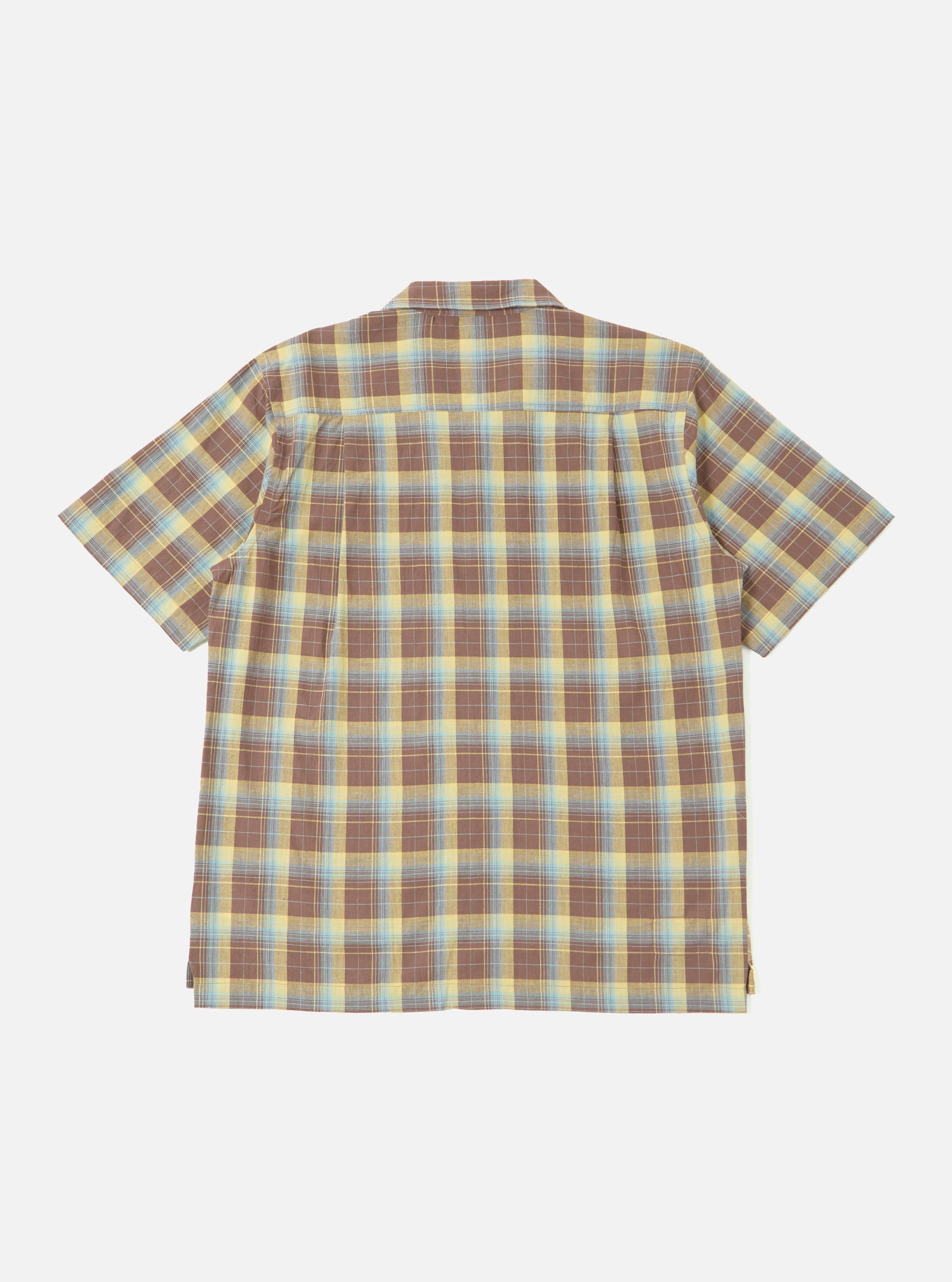 Yellow/Brown Check Short Pyjama Set